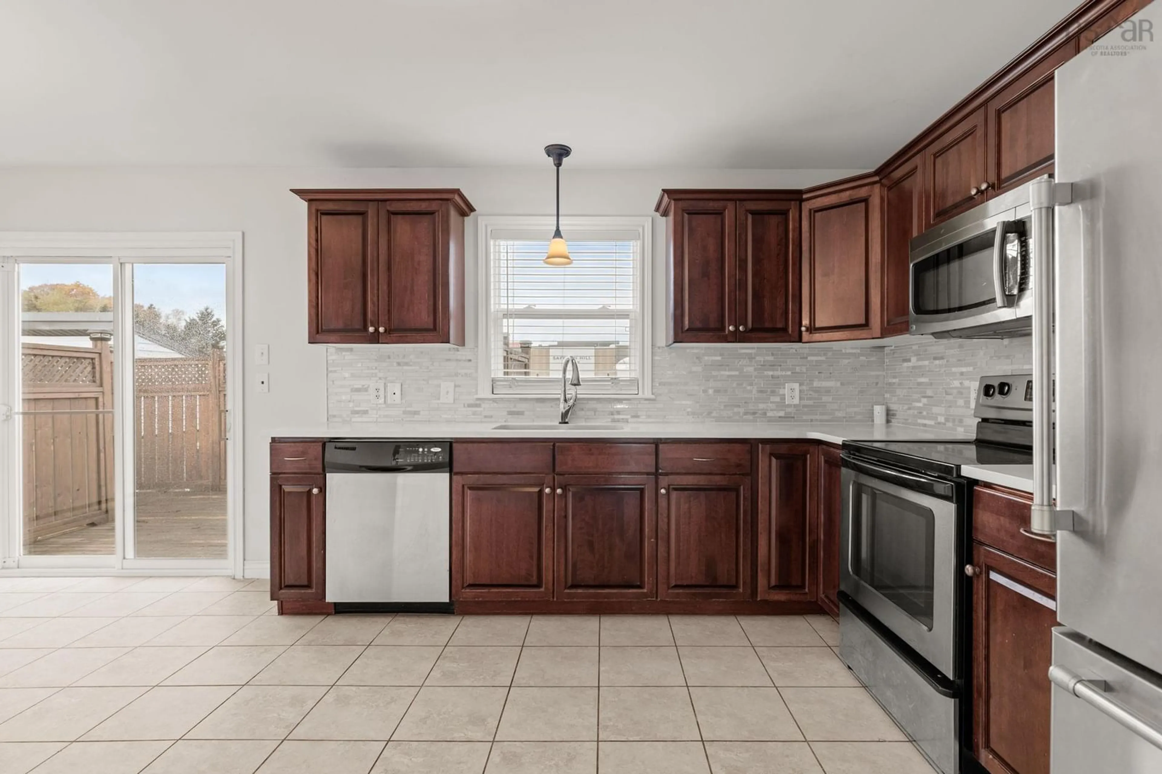Open concept kitchen, ceramic/tile floor for 27-29 Grayson Crt, Lower Sackville Nova Scotia B4C 0A8