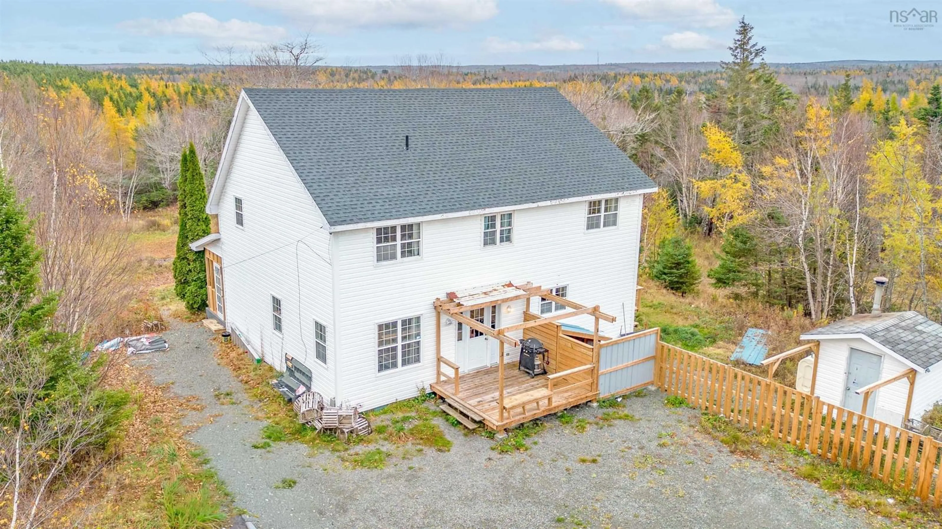 A pic from outside/outdoor area/front of a property/back of a property/a pic from drone, building for 209 Intervale Rd, Huntington Nova Scotia B1K 1T6