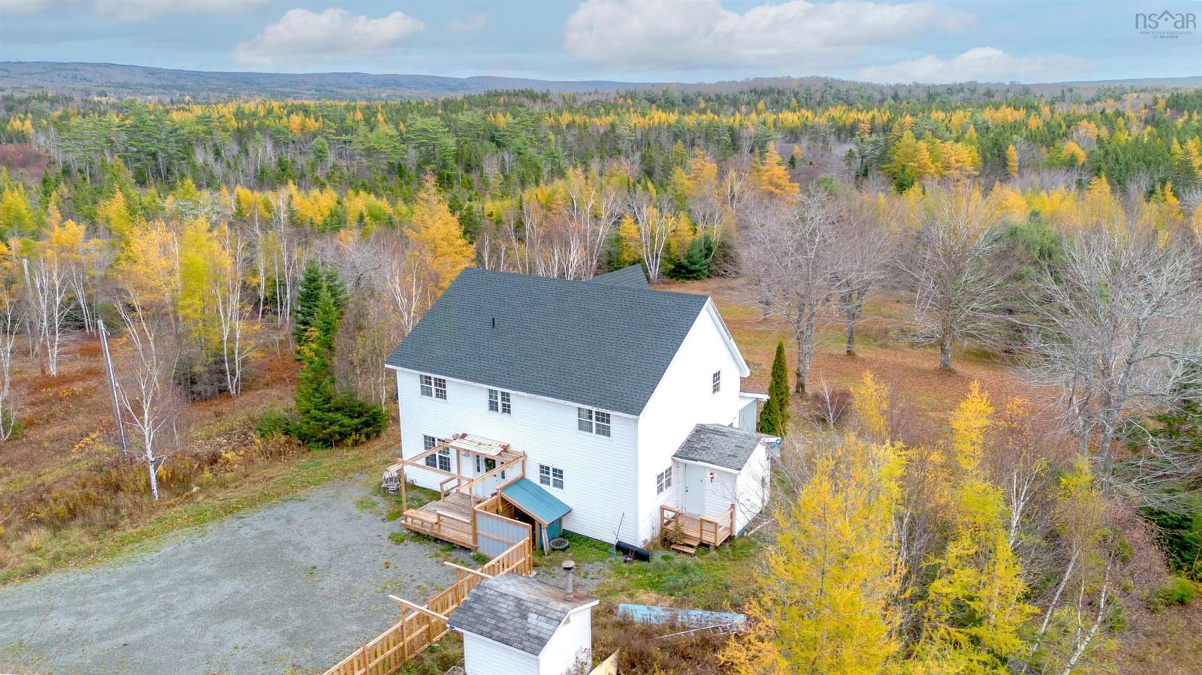 A pic from outside/outdoor area/front of a property/back of a property/a pic from drone, water/lake/river/ocean view for 209 Intervale Rd, Huntington Nova Scotia B1K 1T6