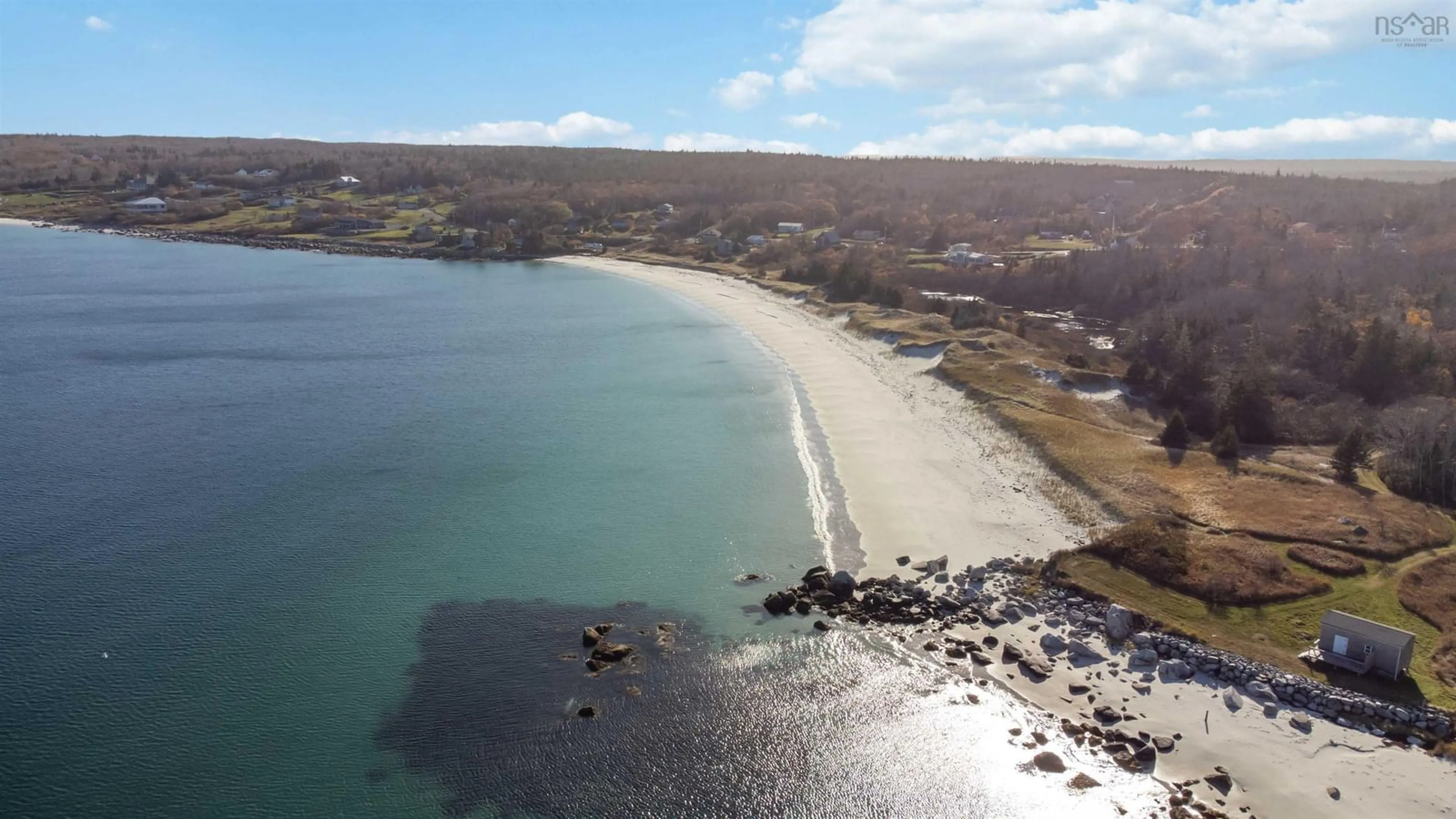 A pic from outside/outdoor area/front of a property/back of a property/a pic from drone, water/lake/river/ocean view for 144 Burgess Rd, Port Mouton Nova Scotia B0T 1T0