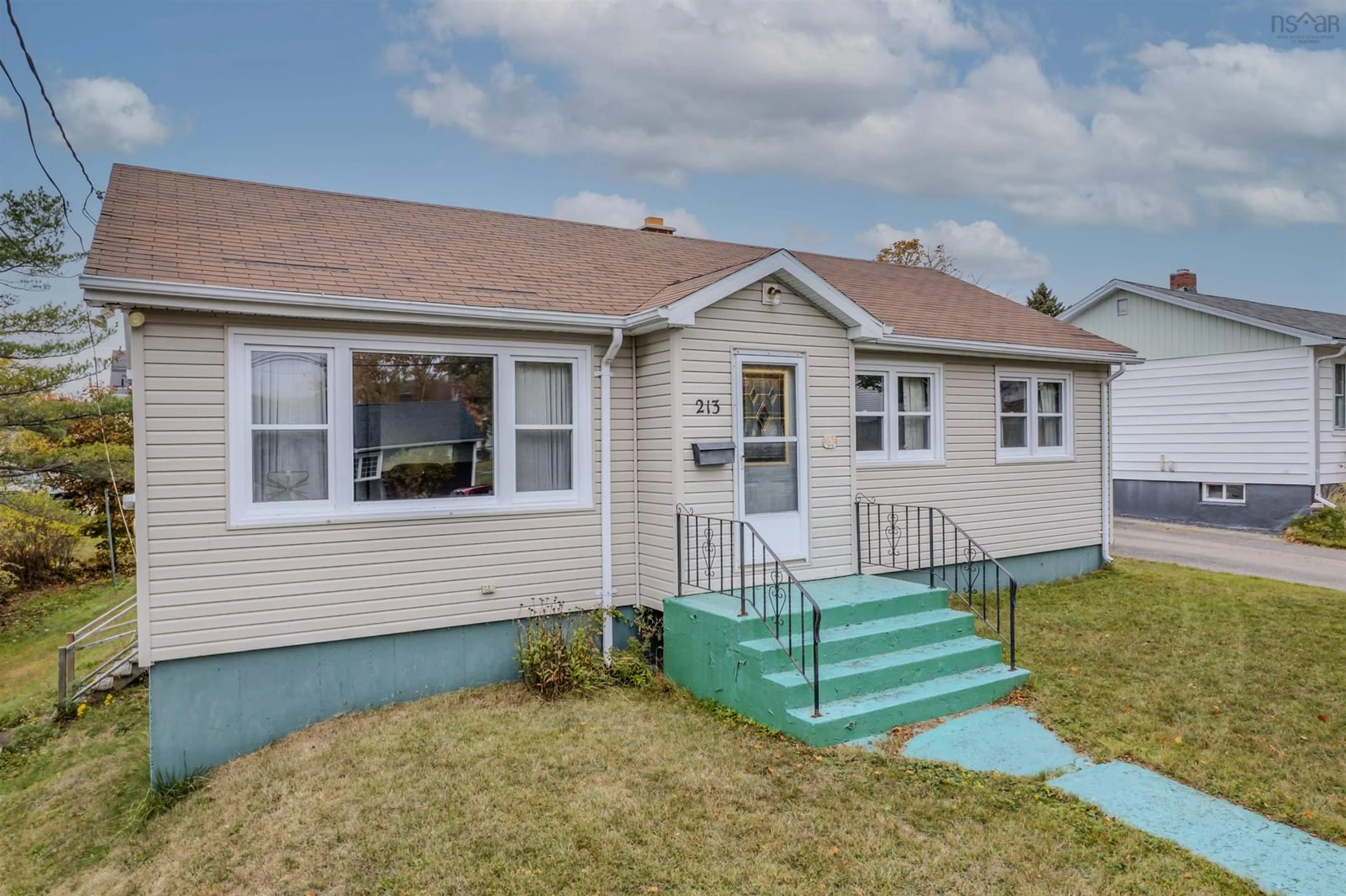 Home with vinyl exterior material, street for 213 Cusack Dr, Sydney Nova Scotia B1P 3W8