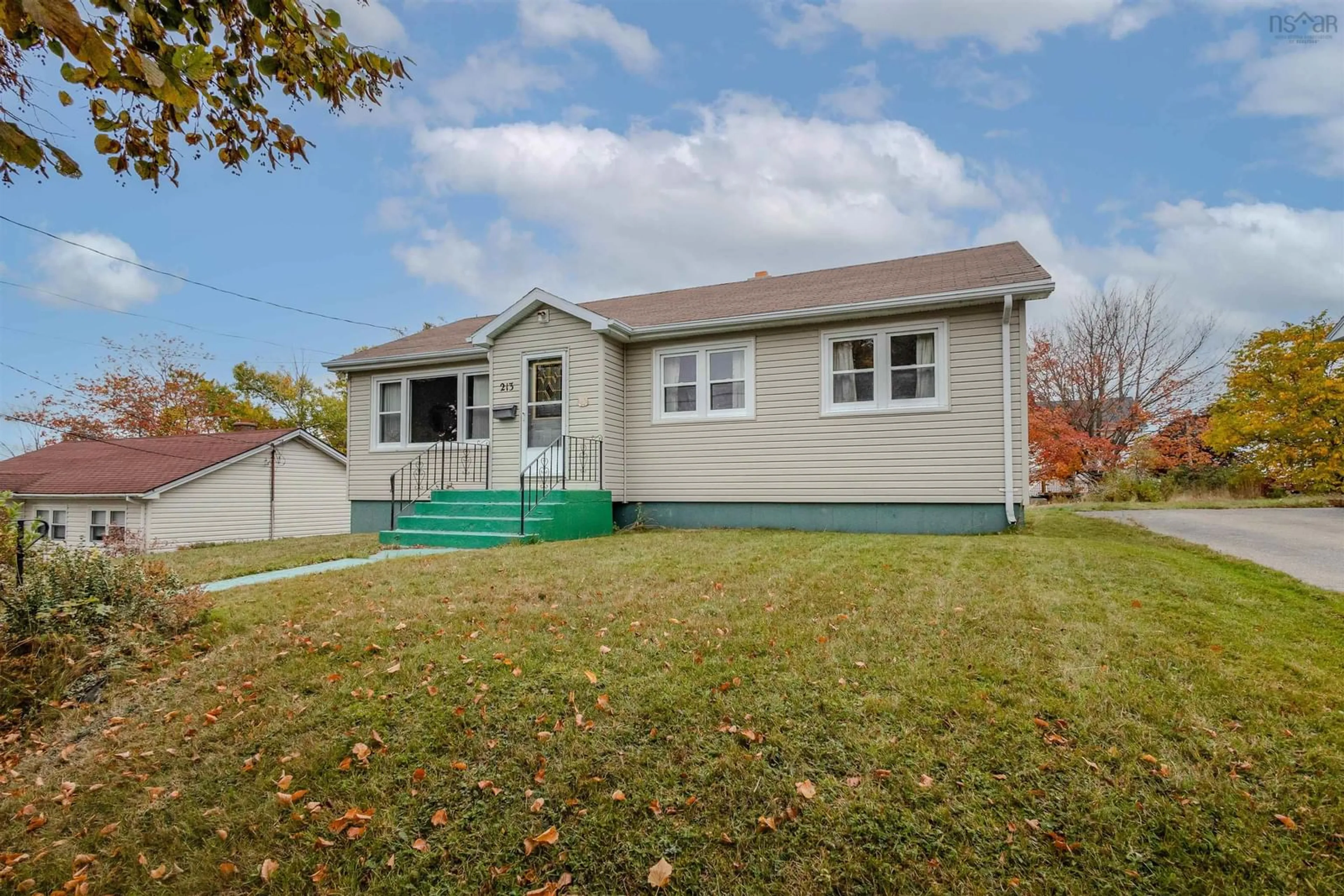 Home with vinyl exterior material, street for 213 Cusack Dr, Sydney Nova Scotia B1P 3W8