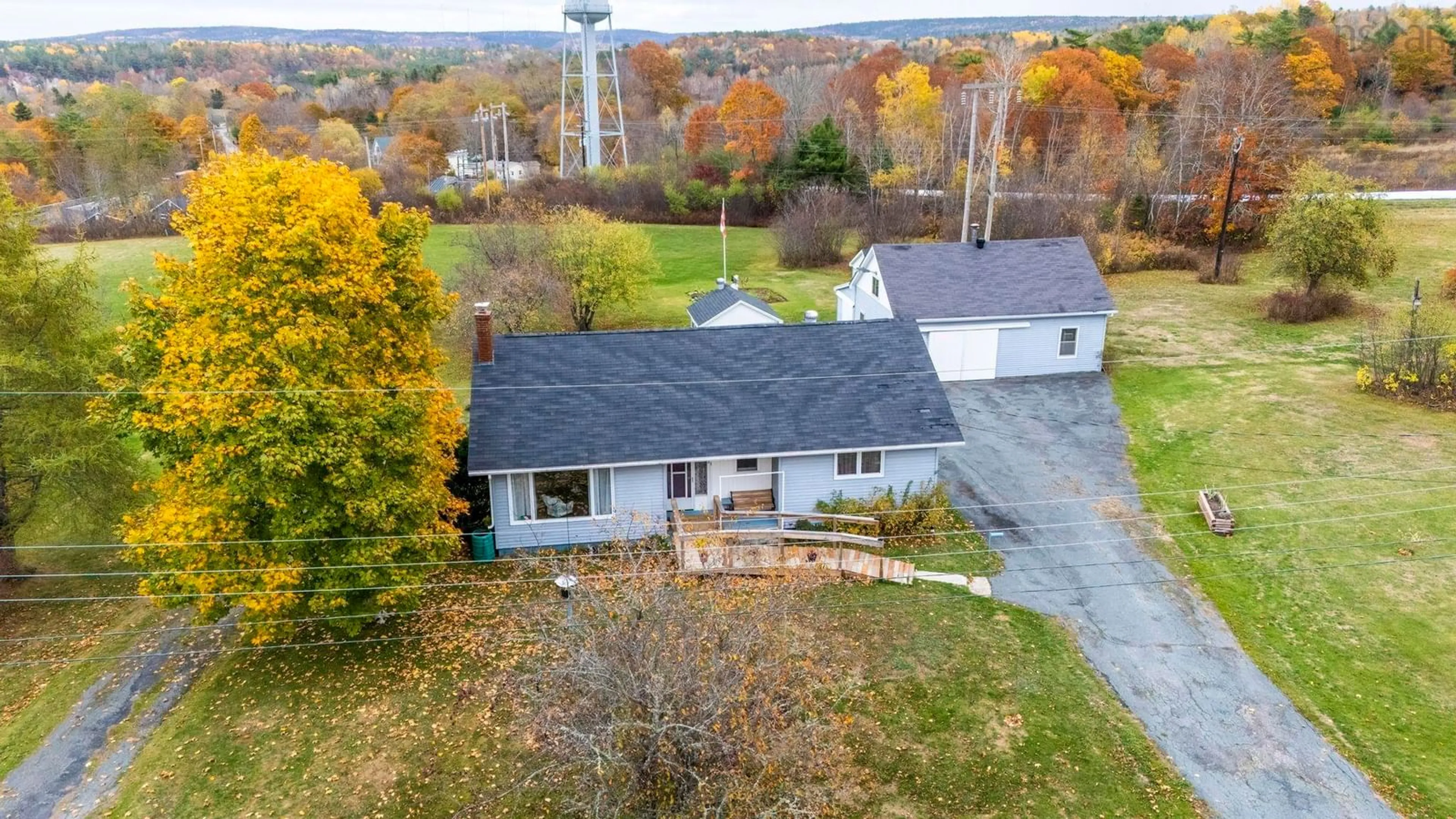 A pic from outside/outdoor area/front of a property/back of a property/a pic from drone, street for 21 Salmon Hole Dam Rd, St. Croix Nova Scotia B0N 2E0
