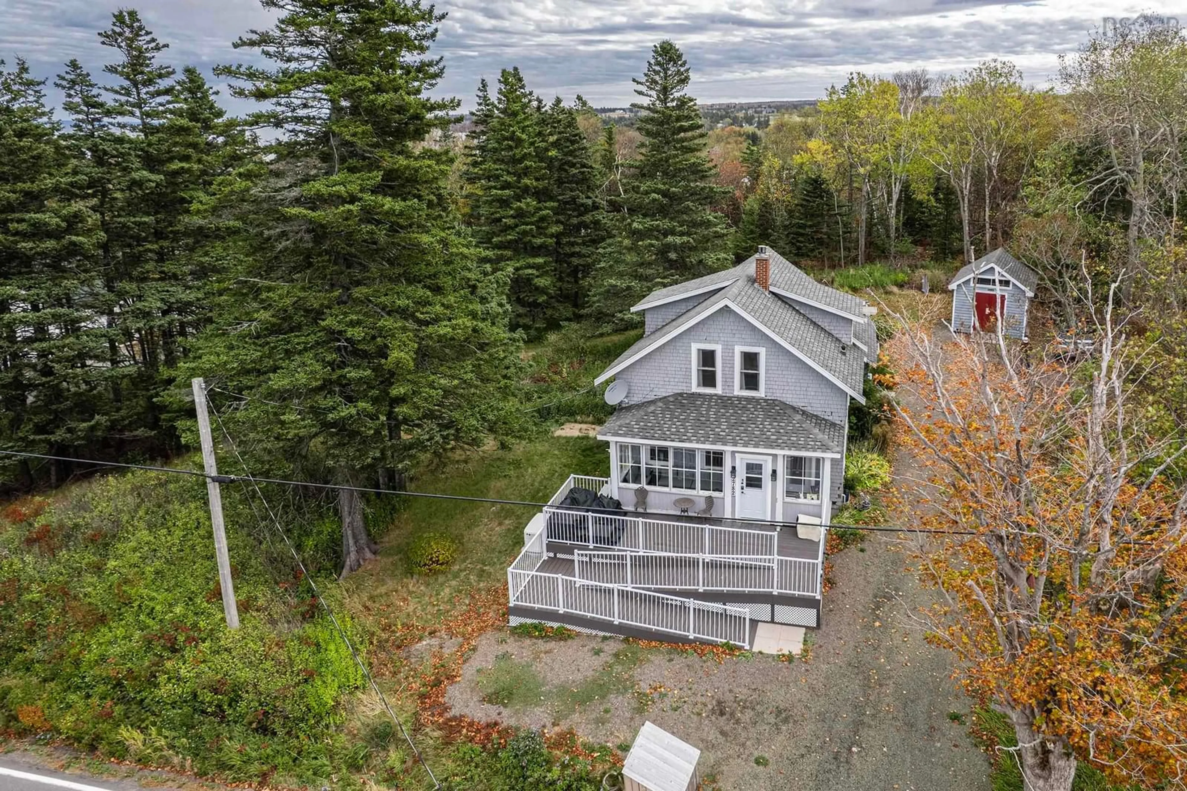 A pic from outside/outdoor area/front of a property/back of a property/a pic from drone, unknown for 2782 Highway 362, Margaretsville Nova Scotia B0S 1N0