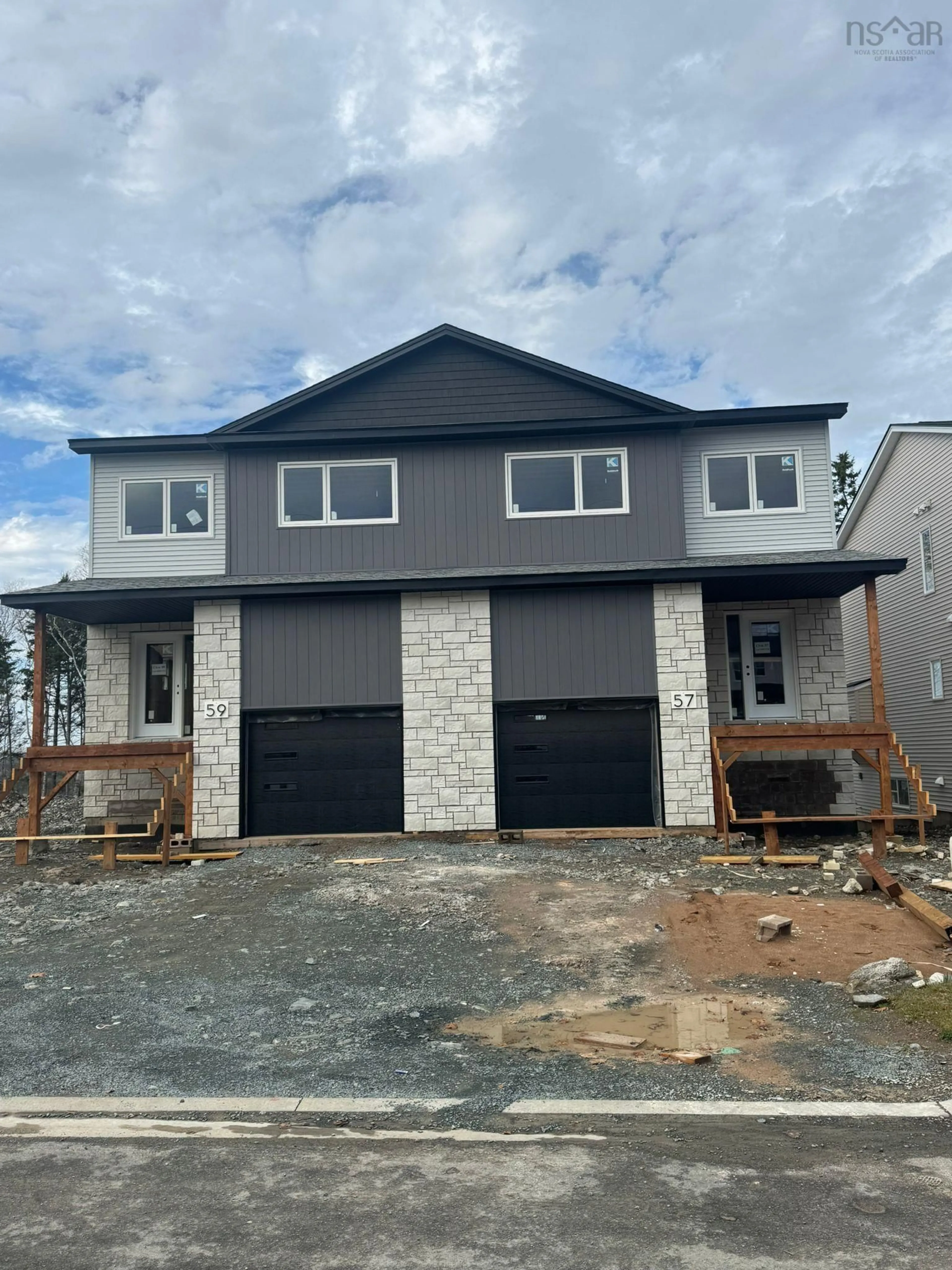 Home with vinyl exterior material, street for 57 Simona Dr, Dartmouth Nova Scotia B2X 0E1