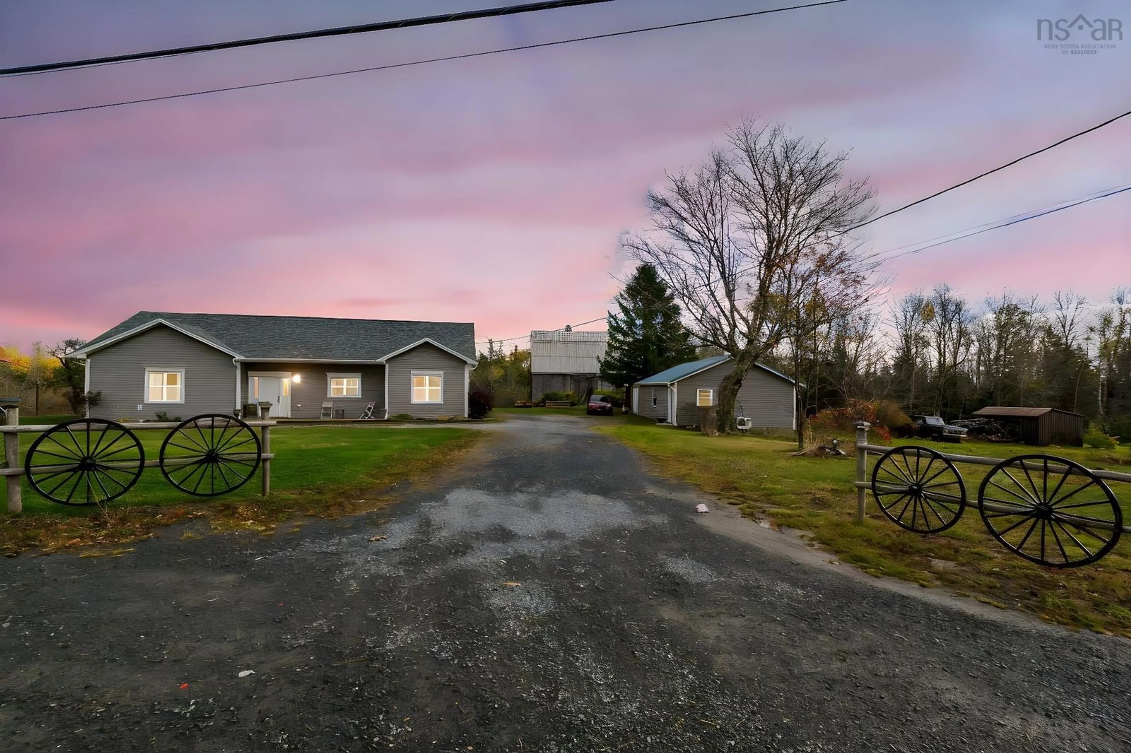 A pic from outside/outdoor area/front of a property/back of a property/a pic from drone, street for 6874 Highway 354, Kennetcook Nova Scotia B0N 1P0