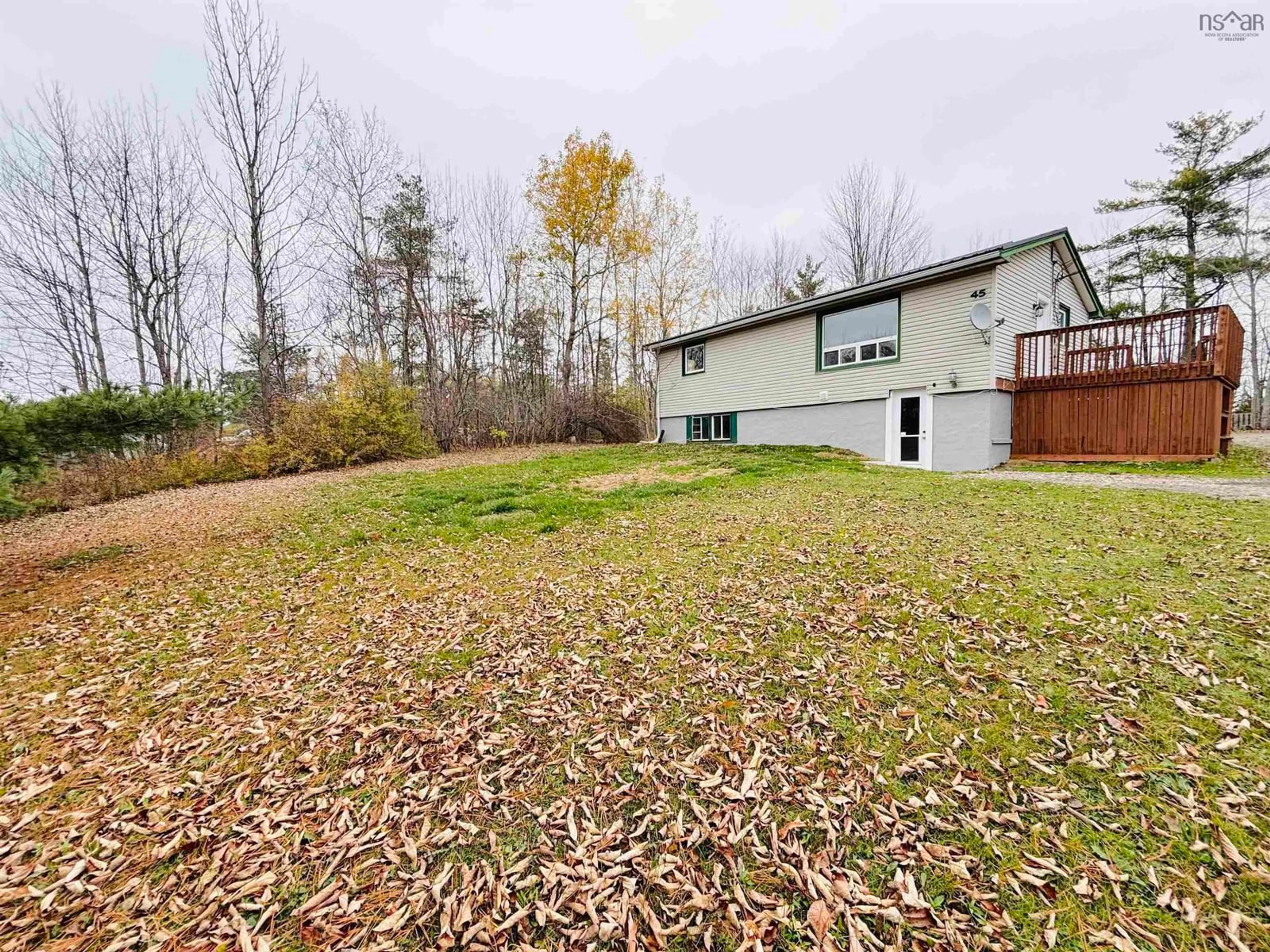 A pic from outside/outdoor area/front of a property/back of a property/a pic from drone, forest/trees view for 45 Old Enfield Rd, Enfield Nova Scotia B2T 1C9