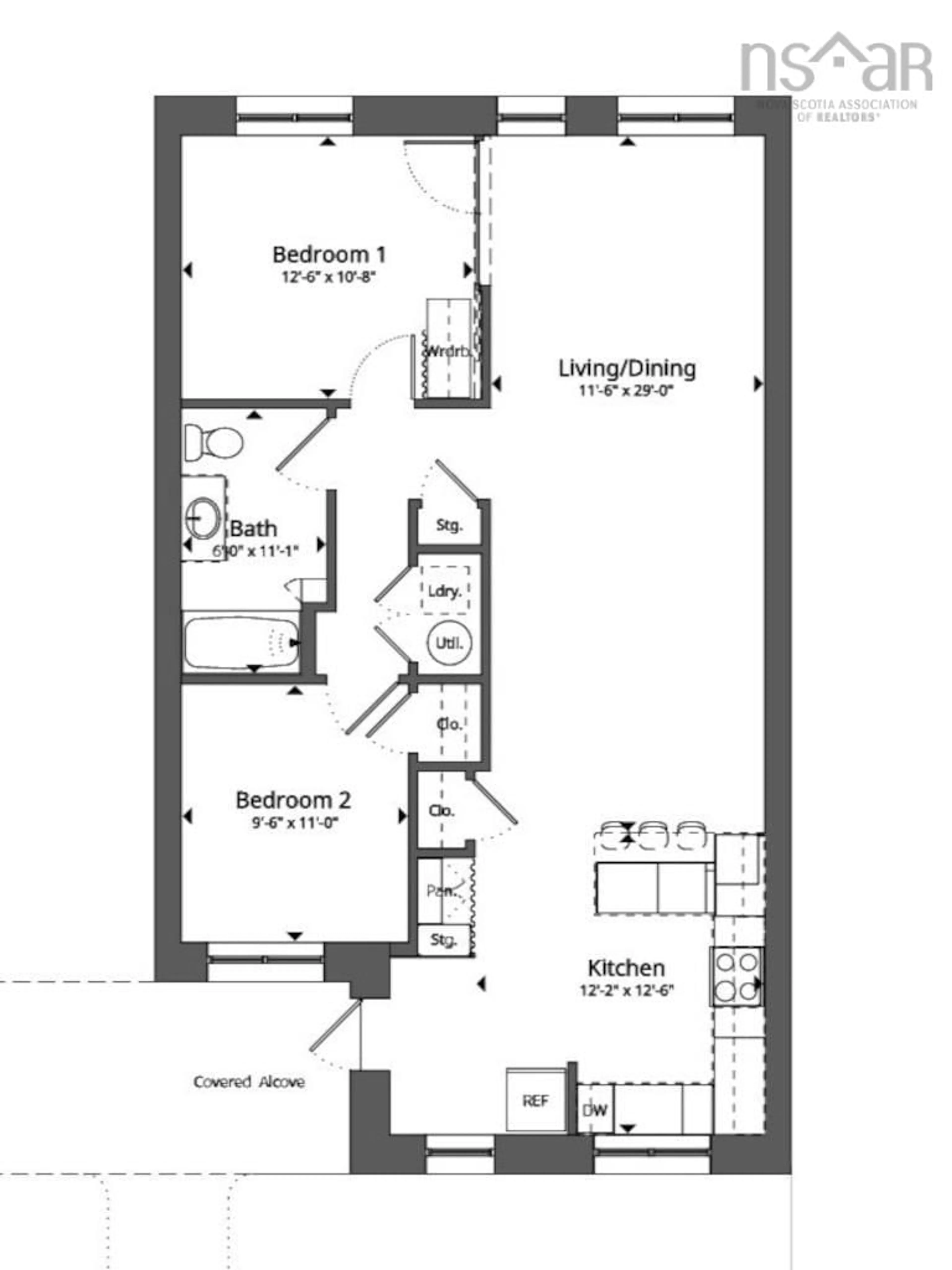 Floor plan for 2-25 Treehouse Lane, Bridgewater Nova Scotia B4V 9H9