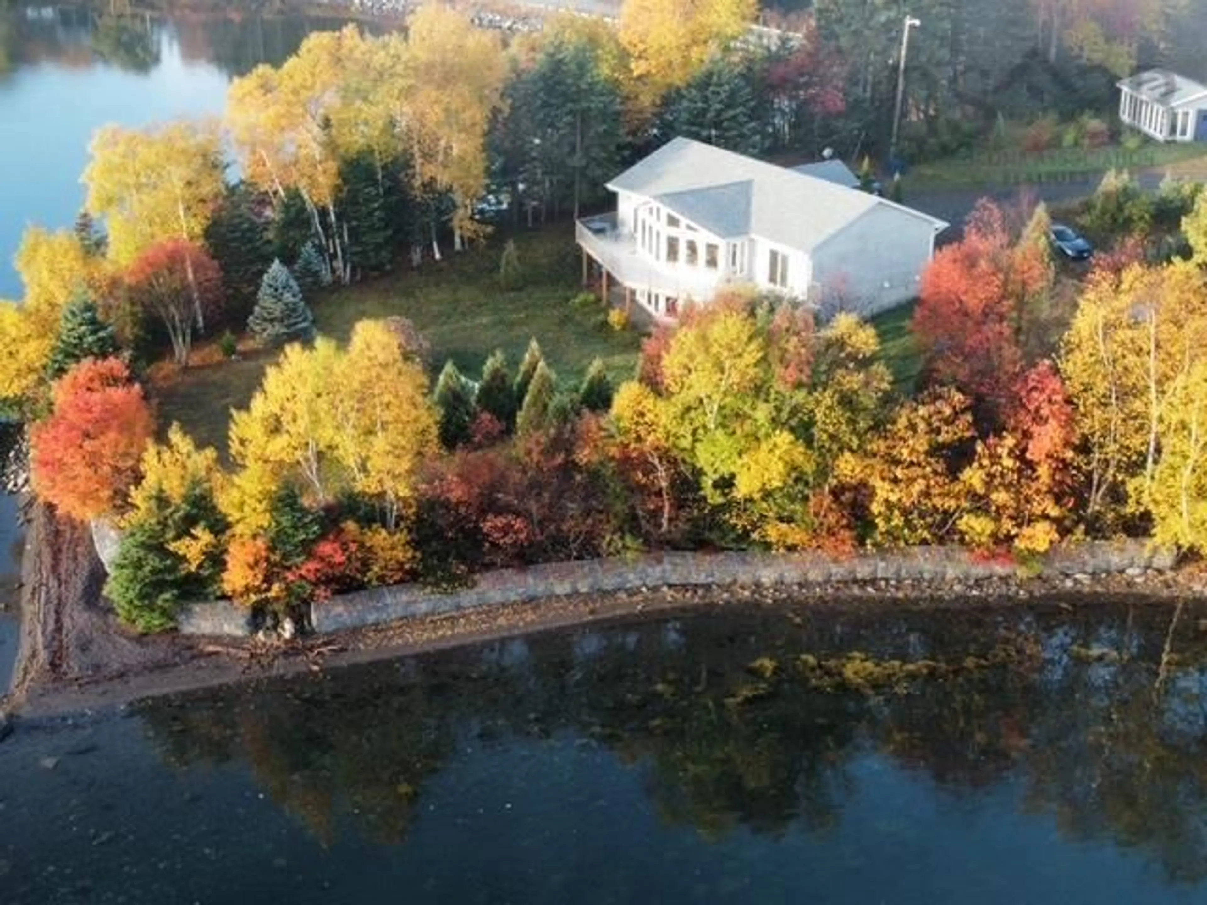 A pic from outside/outdoor area/front of a property/back of a property/a pic from drone, water/lake/river/ocean view for 10818 Hwy.16 Riverside, Guysborough Nova Scotia B0H 1N0