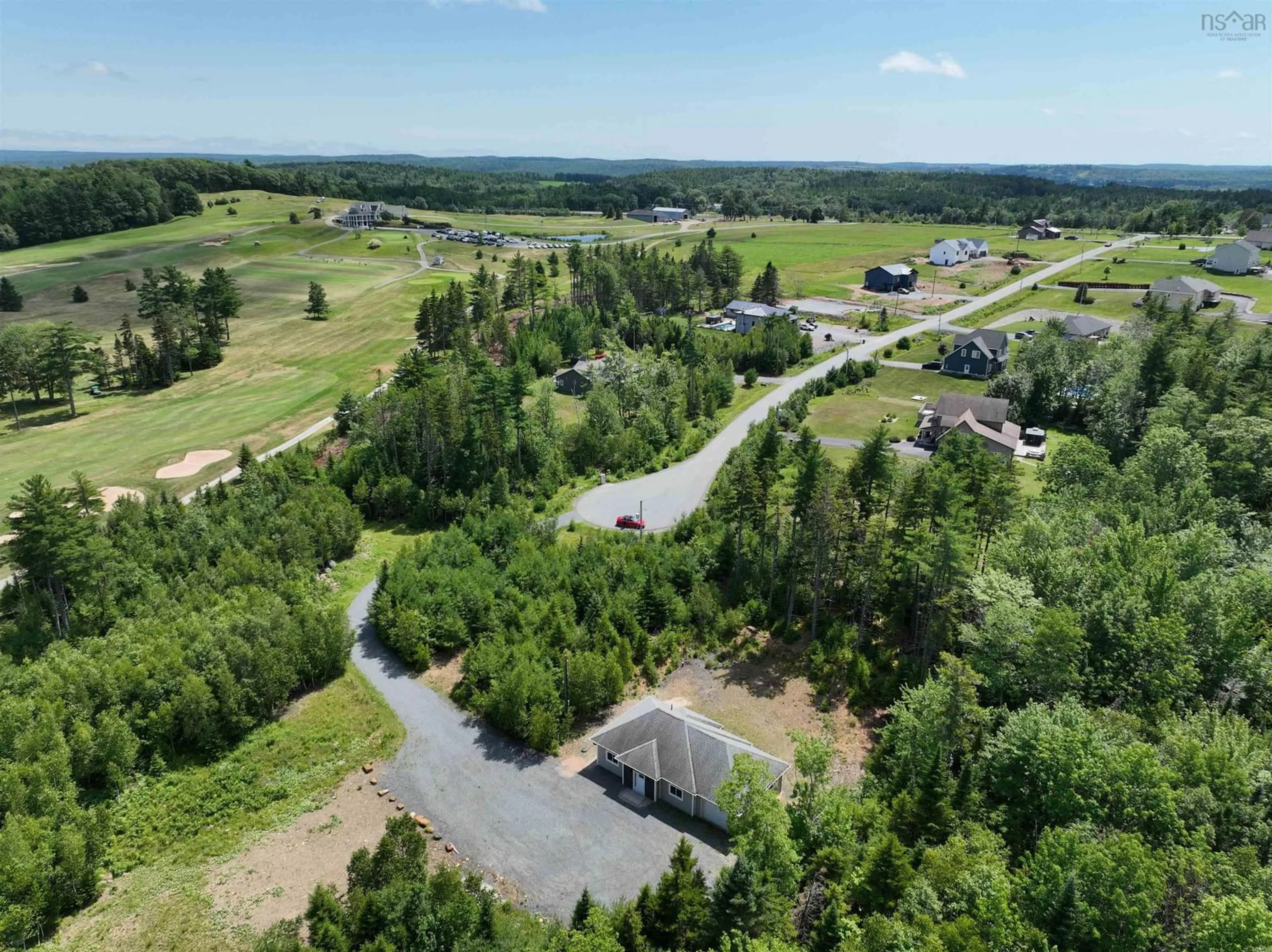 A pic from outside/outdoor area/front of a property/back of a property/a pic from drone, mountain view for 75 Danica Dr, Pine Grove Nova Scotia B4V 7Z2