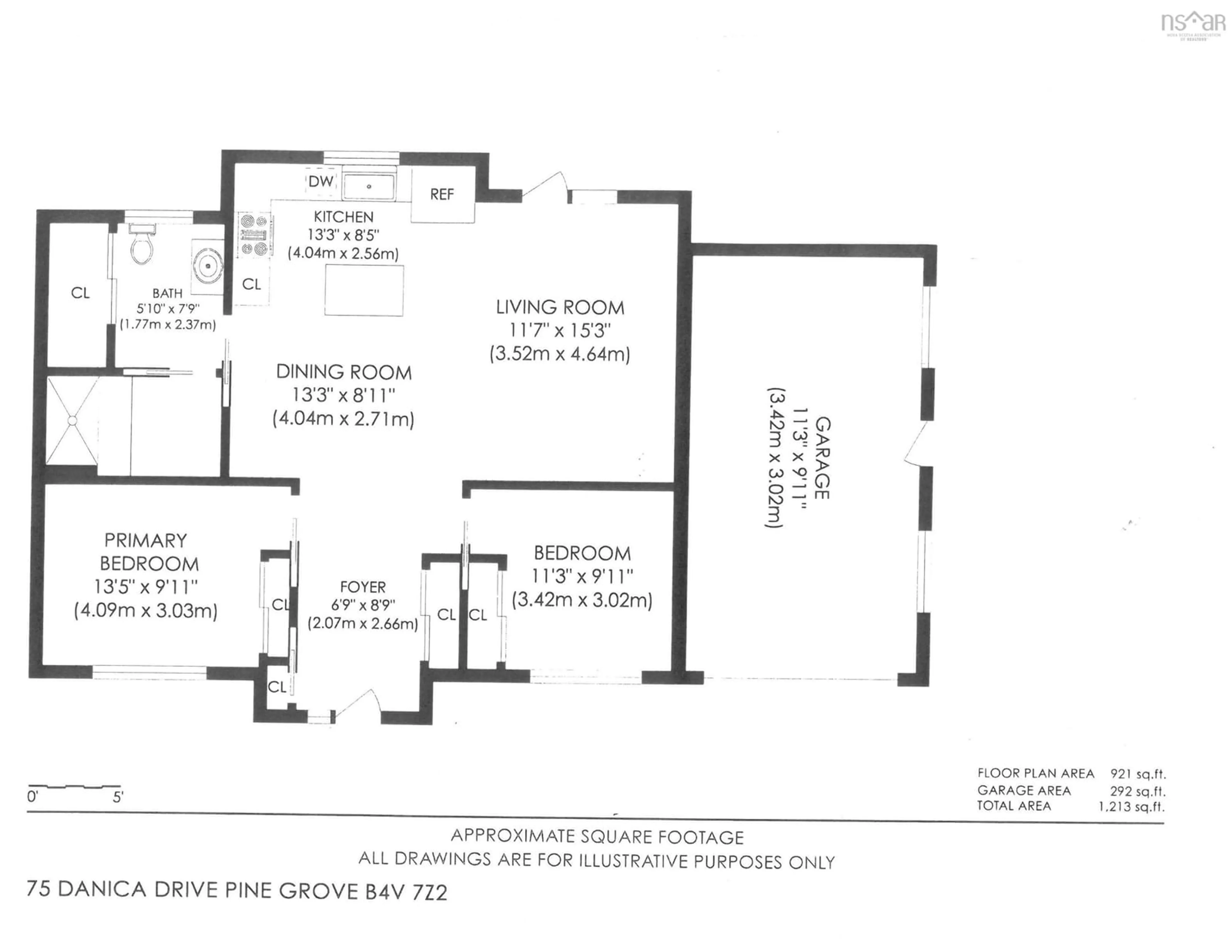 Floor plan for 75 Danica Dr, Pine Grove Nova Scotia B4V 7Z2
