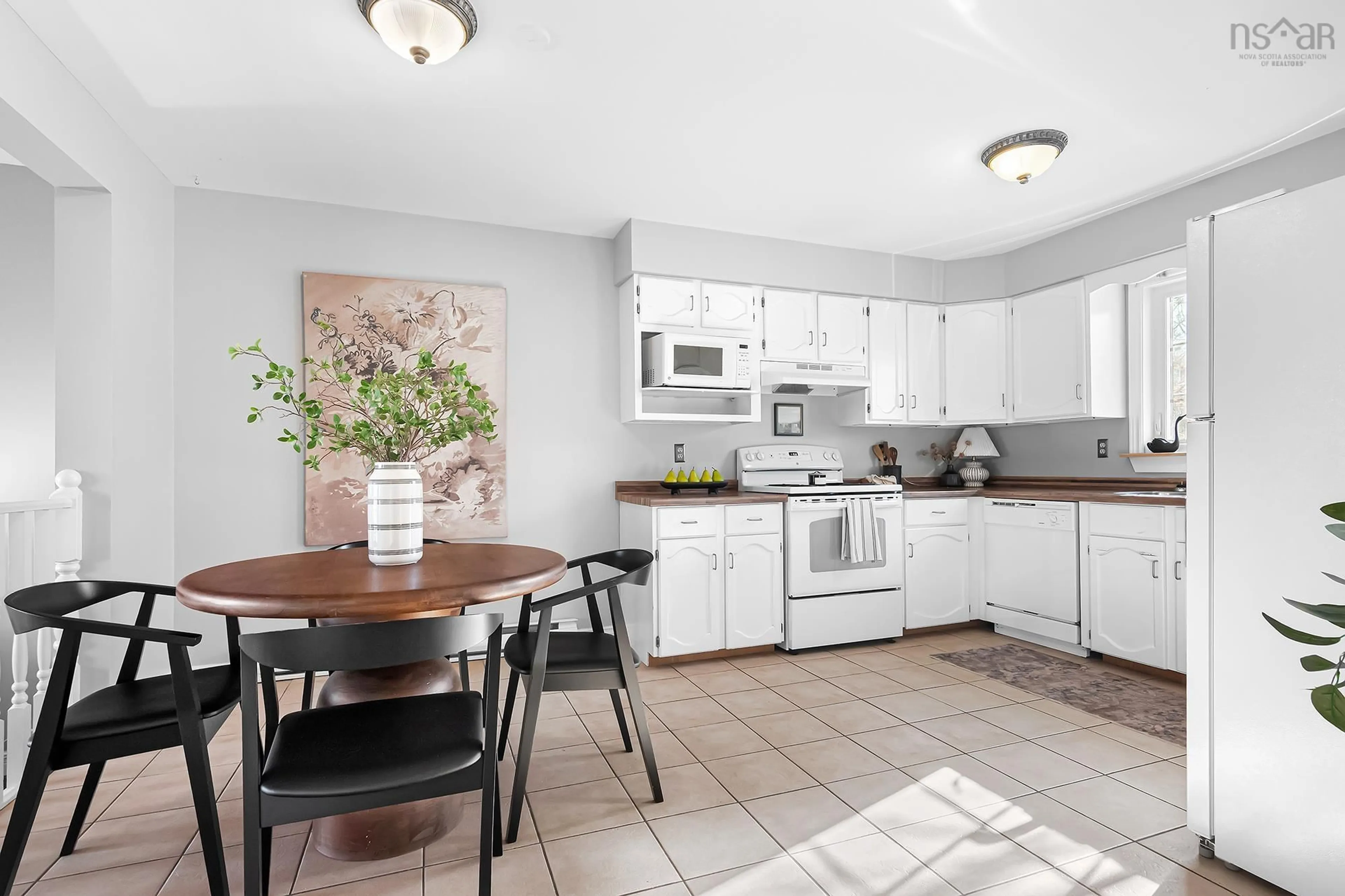 Open concept kitchen, ceramic/tile floor for 33 Braeside Crt, Dartmouth Nova Scotia B2X 3M9