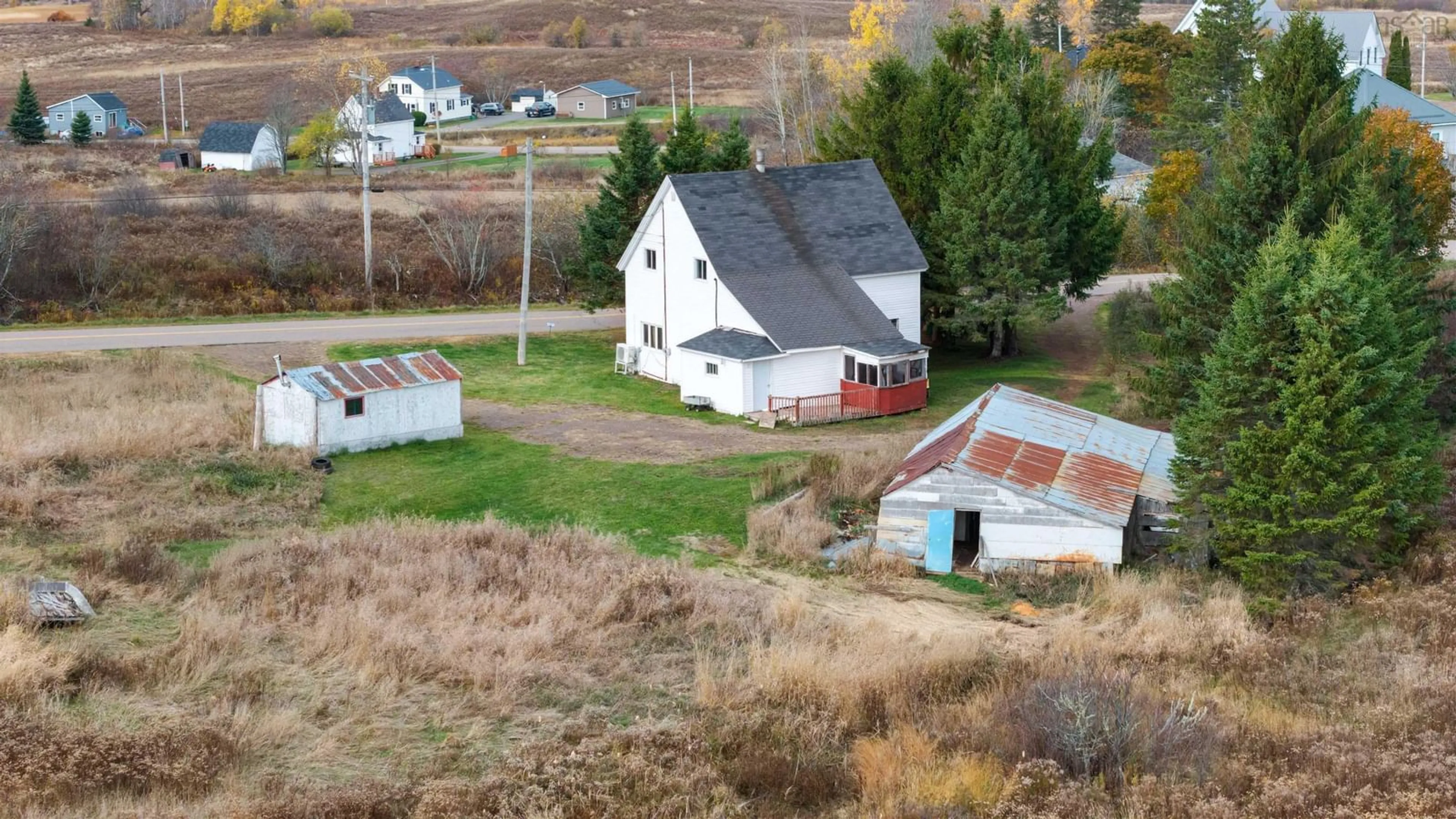 A pic from outside/outdoor area/front of a property/back of a property/a pic from drone, mountain view for 5030 Boars Back Rd, River Hebert Nova Scotia B0M 1G0