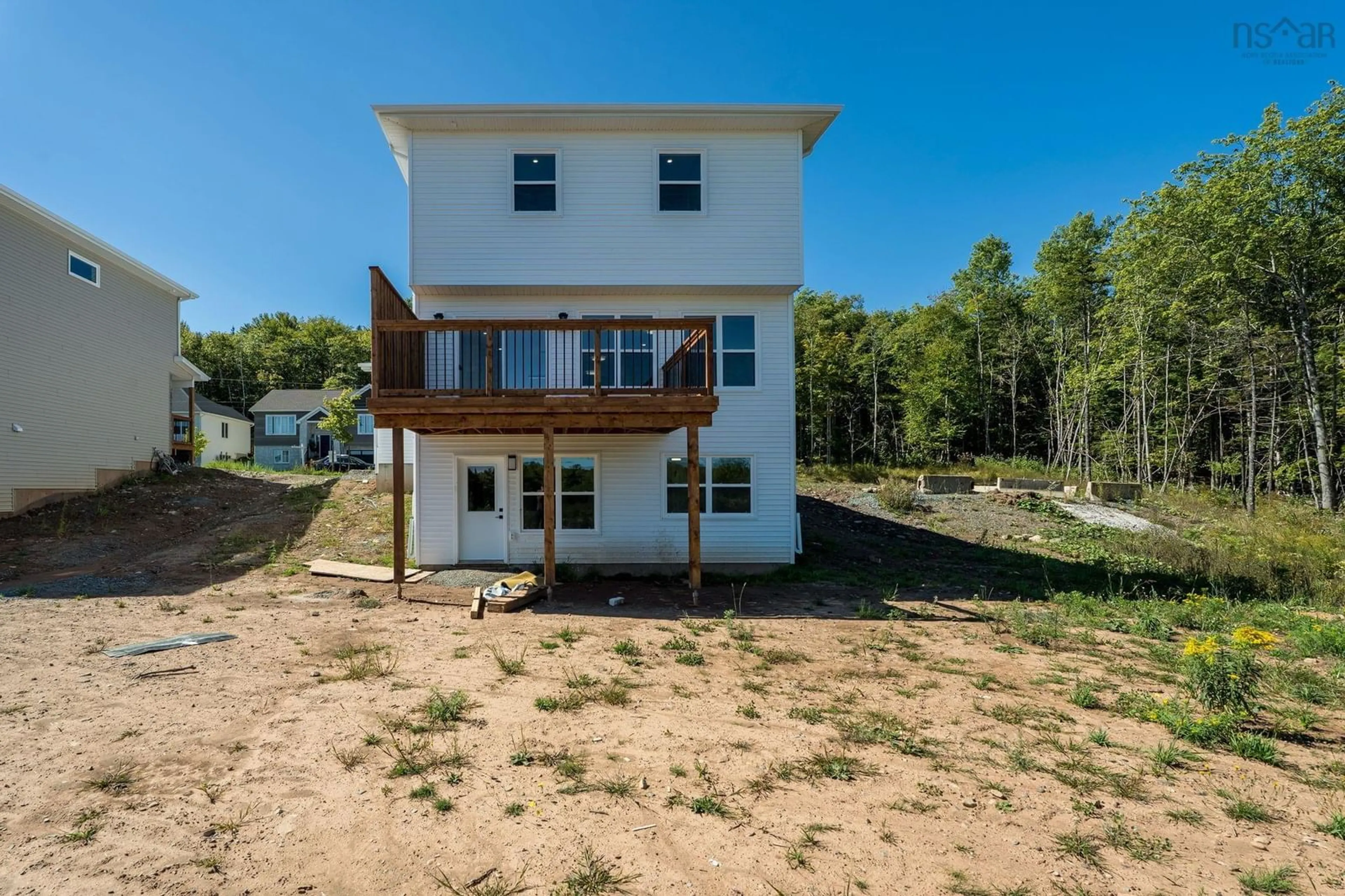 A pic from outside/outdoor area/front of a property/back of a property/a pic from drone, water/lake/river/ocean view for 76 Darner Dr, Beaver Bank Nova Scotia B4G 0E2