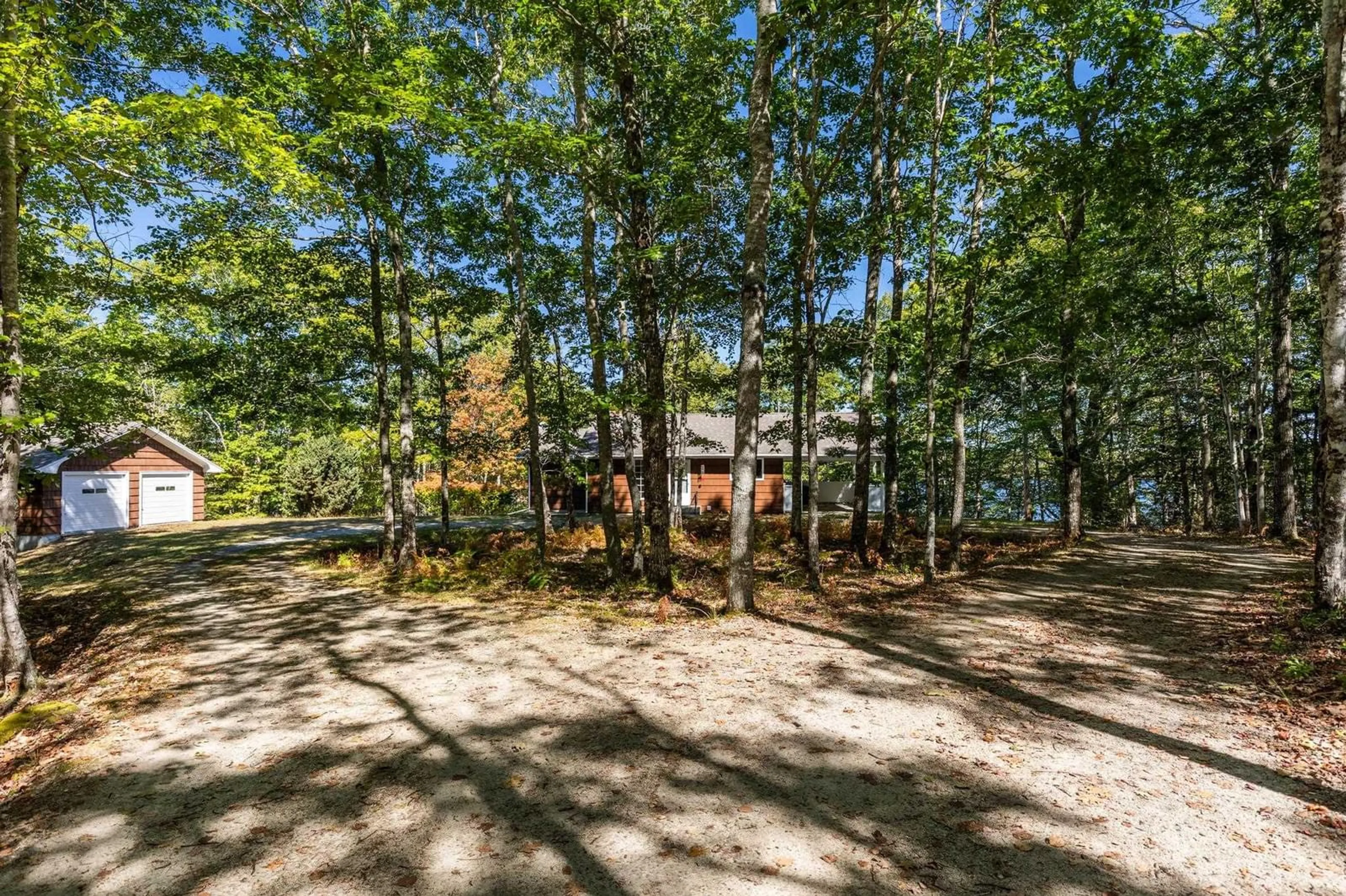 A pic from outside/outdoor area/front of a property/back of a property/a pic from drone, forest/trees view for 587 Highway 203, Carleton Nova Scotia B5A 5R3