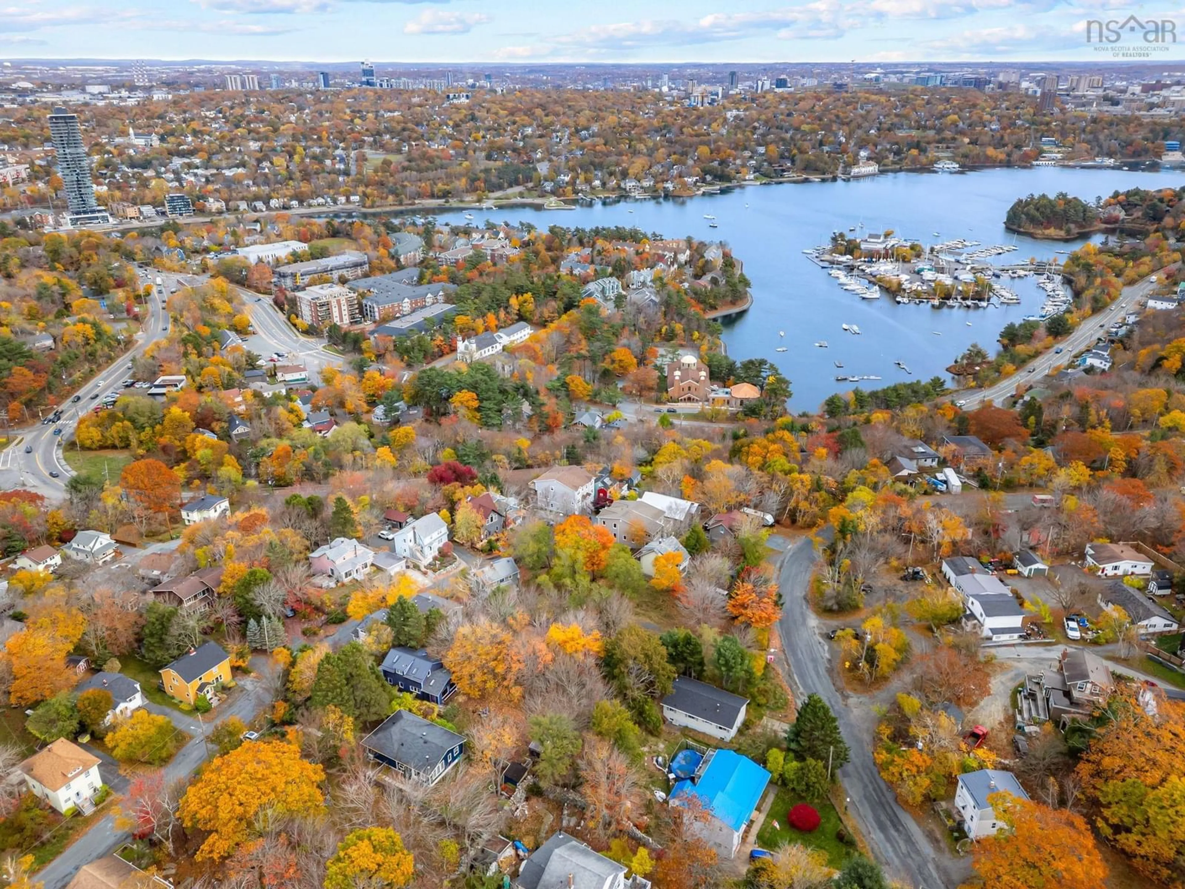 A pic from outside/outdoor area/front of a property/back of a property/a pic from drone, water/lake/river/ocean view for 17 Idlewylde Rd, Halifax Nova Scotia B3N 1B8