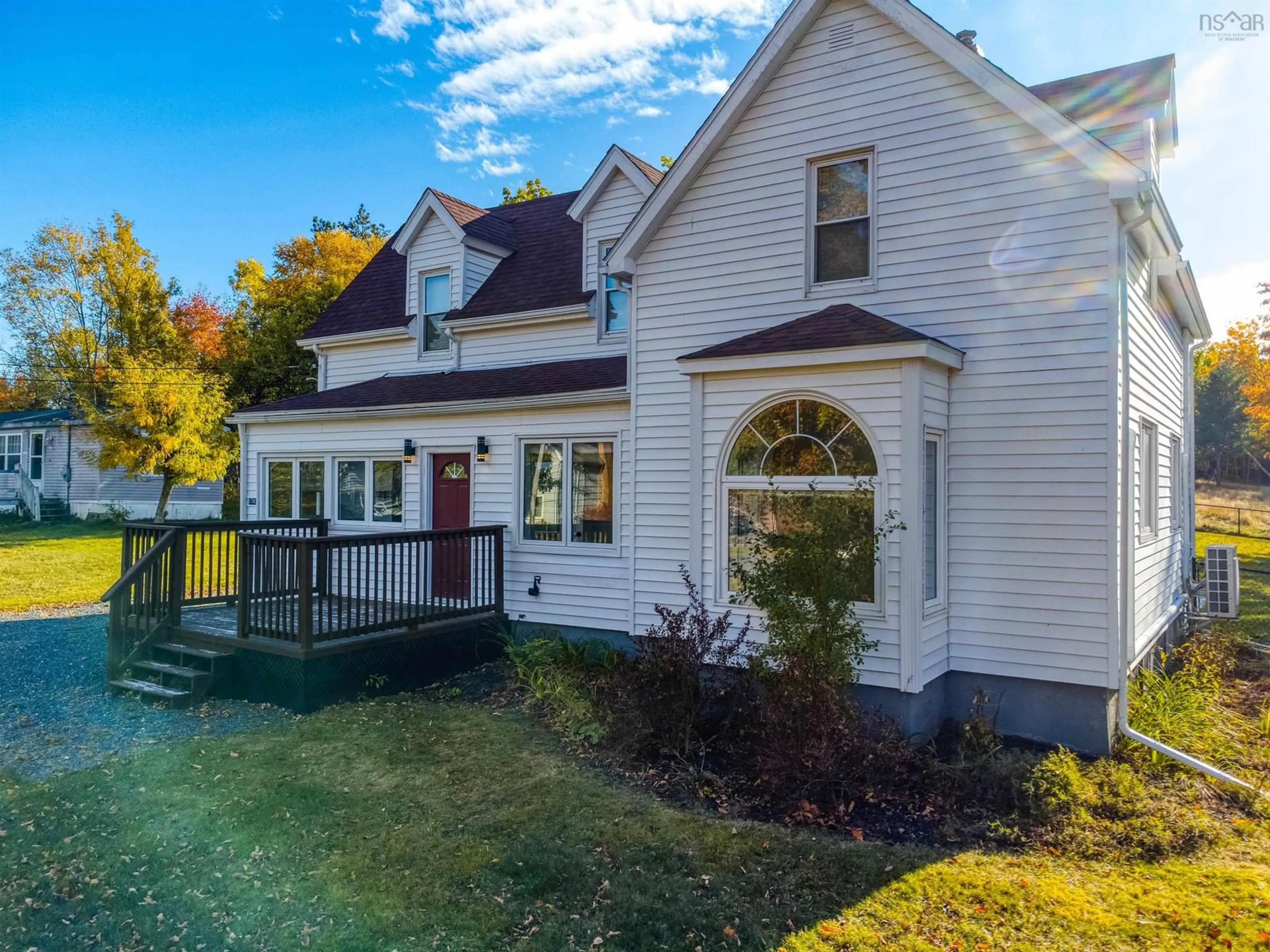 Home with vinyl exterior material, street for 1745 Victoria St, Westville Nova Scotia B0K 2A0