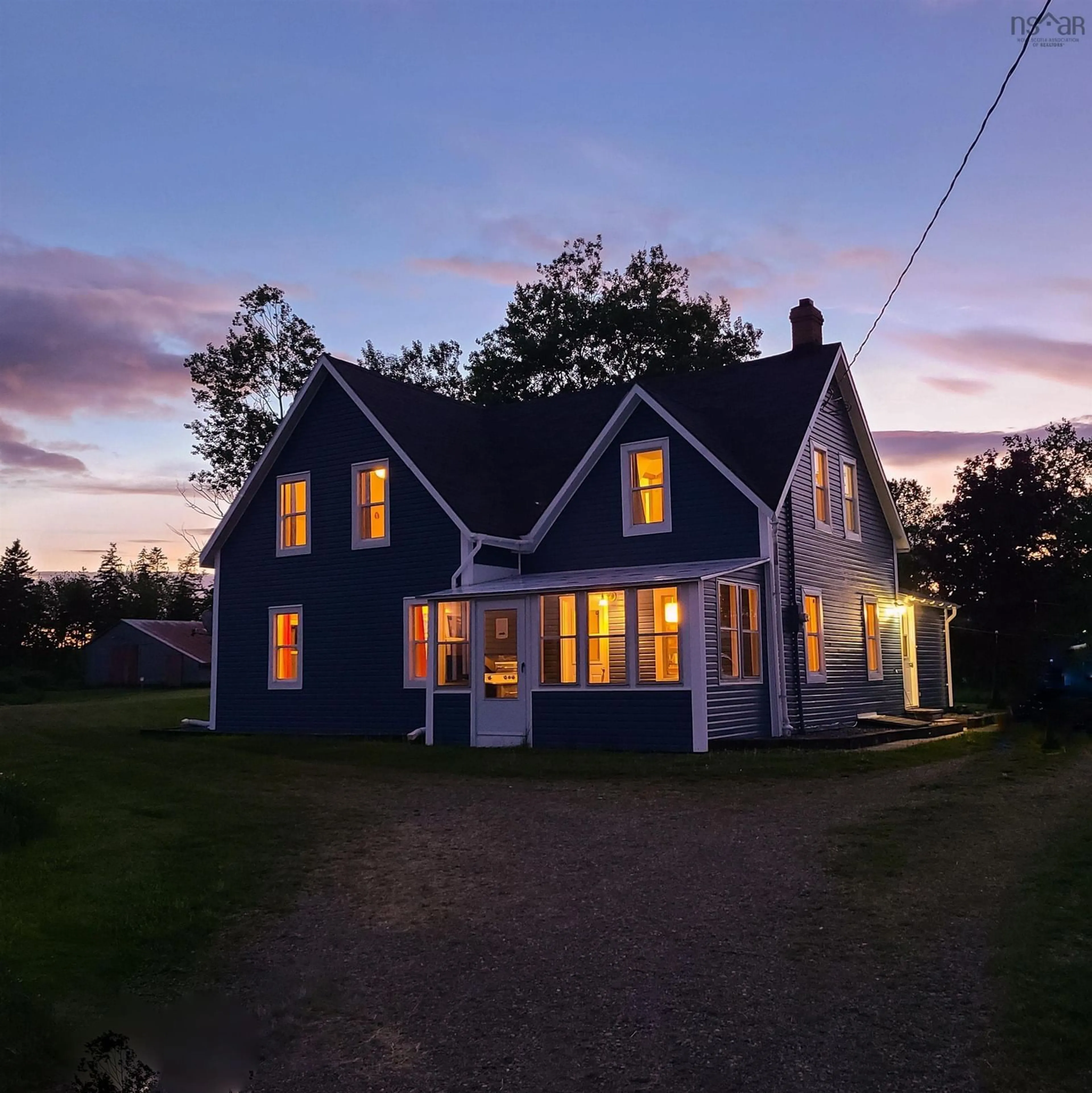 A pic from outside/outdoor area/front of a property/back of a property/a pic from drone, street for 10353 Marble Mountain Rd, Orangedale Nova Scotia B0E 2K0