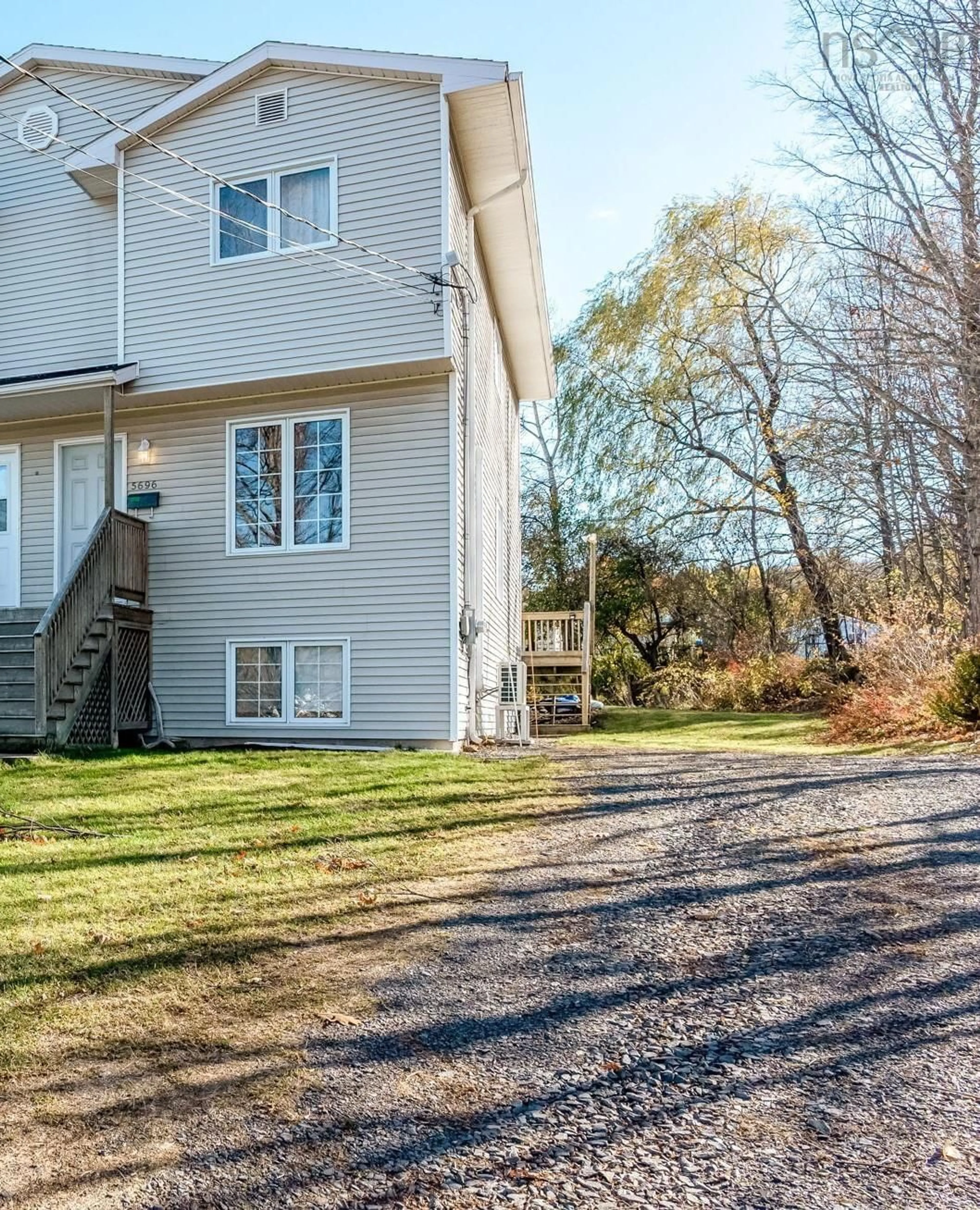 Home with vinyl exterior material, street for 5696 Prospect Road Rd, New Minas Nova Scotia B4N 3K6