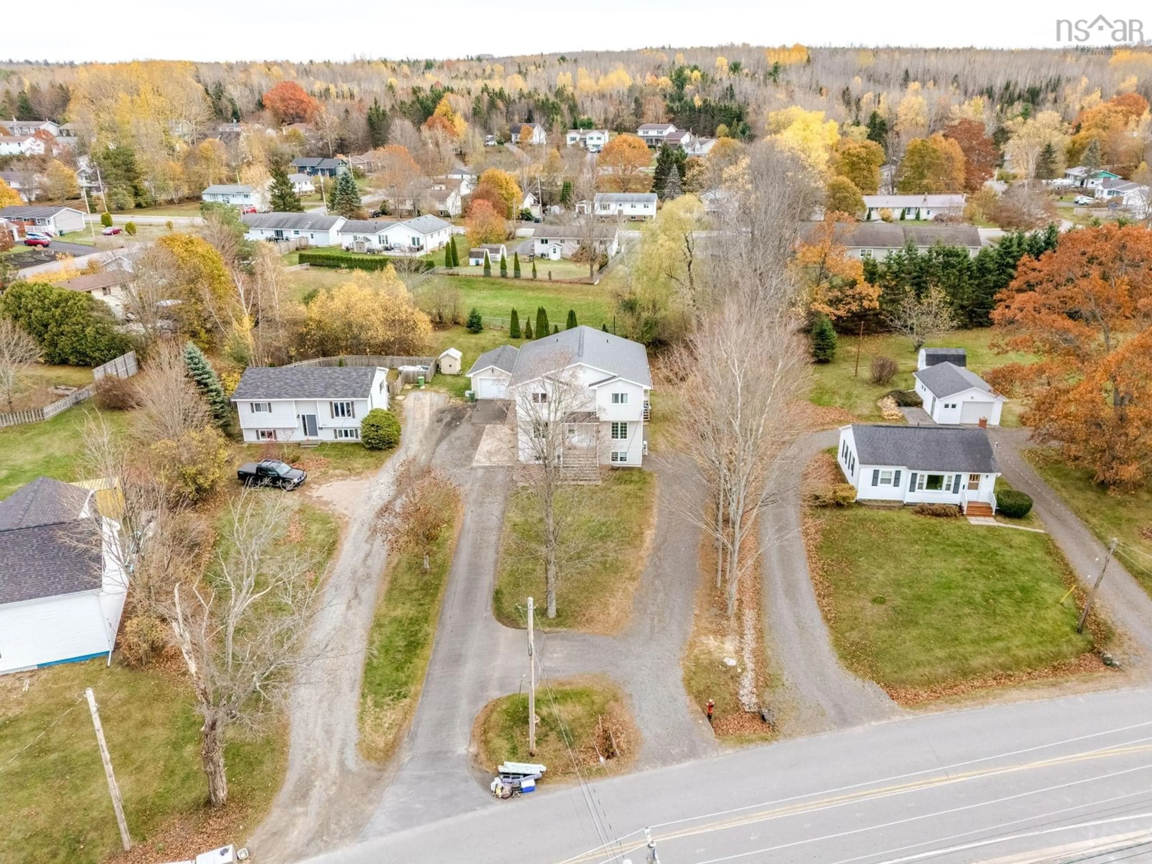 A pic from outside/outdoor area/front of a property/back of a property/a pic from drone, street for 5696 Prospect Road Rd, New Minas Nova Scotia B4N 3K6