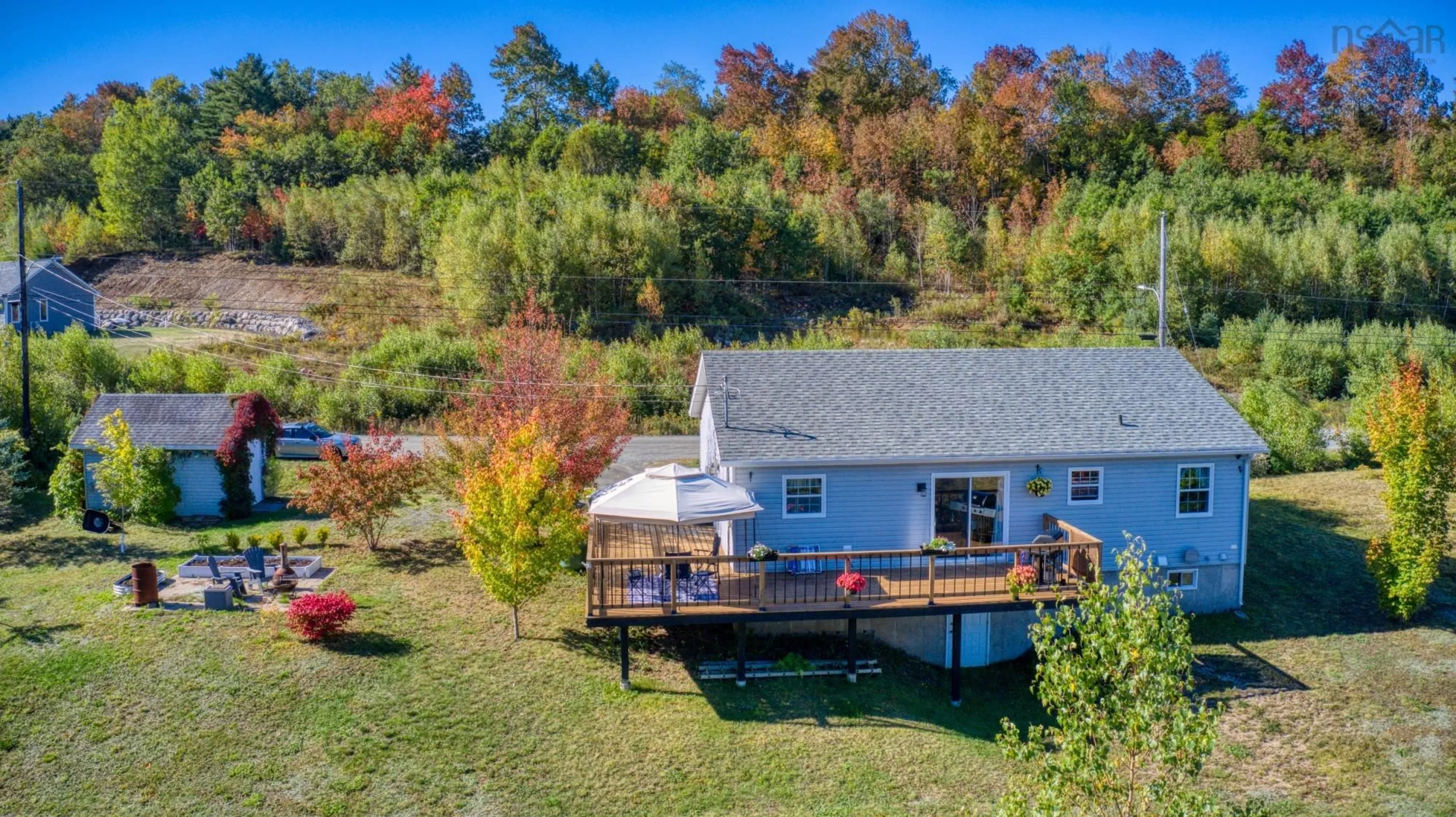 A pic from outside/outdoor area/front of a property/back of a property/a pic from drone, water/lake/river/ocean view for 62 Westside Dr, Wileville Nova Scotia B4V 8V5