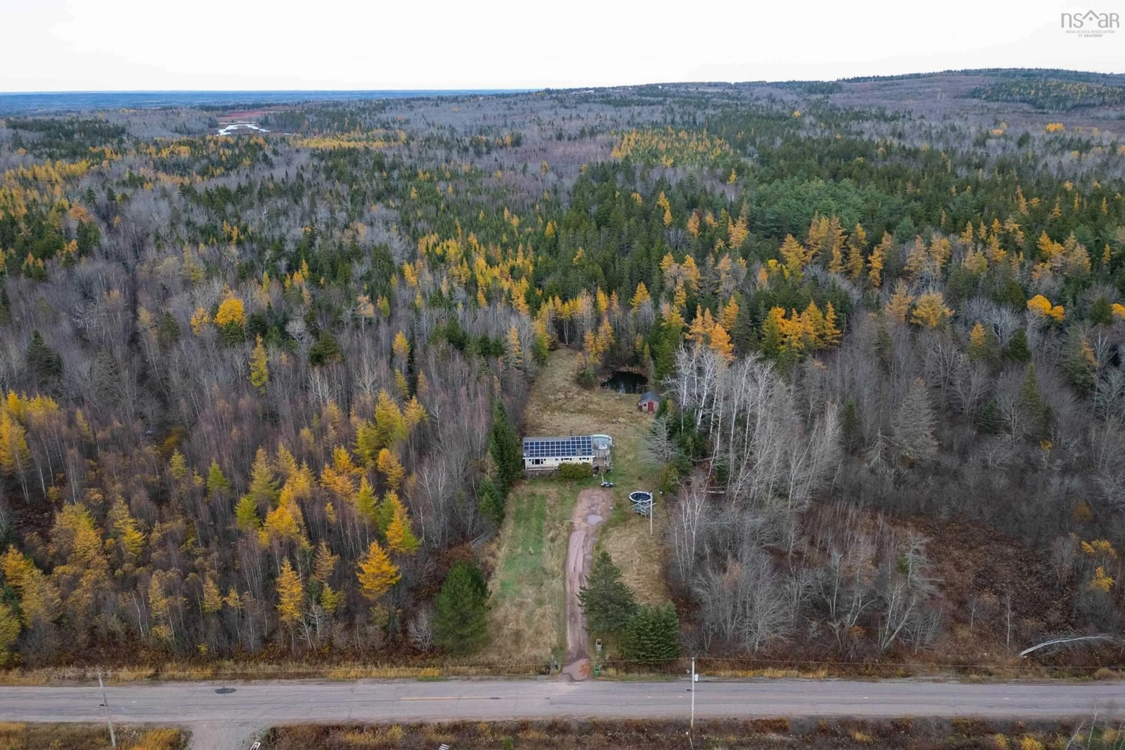 A pic from outside/outdoor area/front of a property/back of a property/a pic from drone, forest/trees view for 308 Old Halifax Rd, Stanley Nova Scotia B4H 3Y1