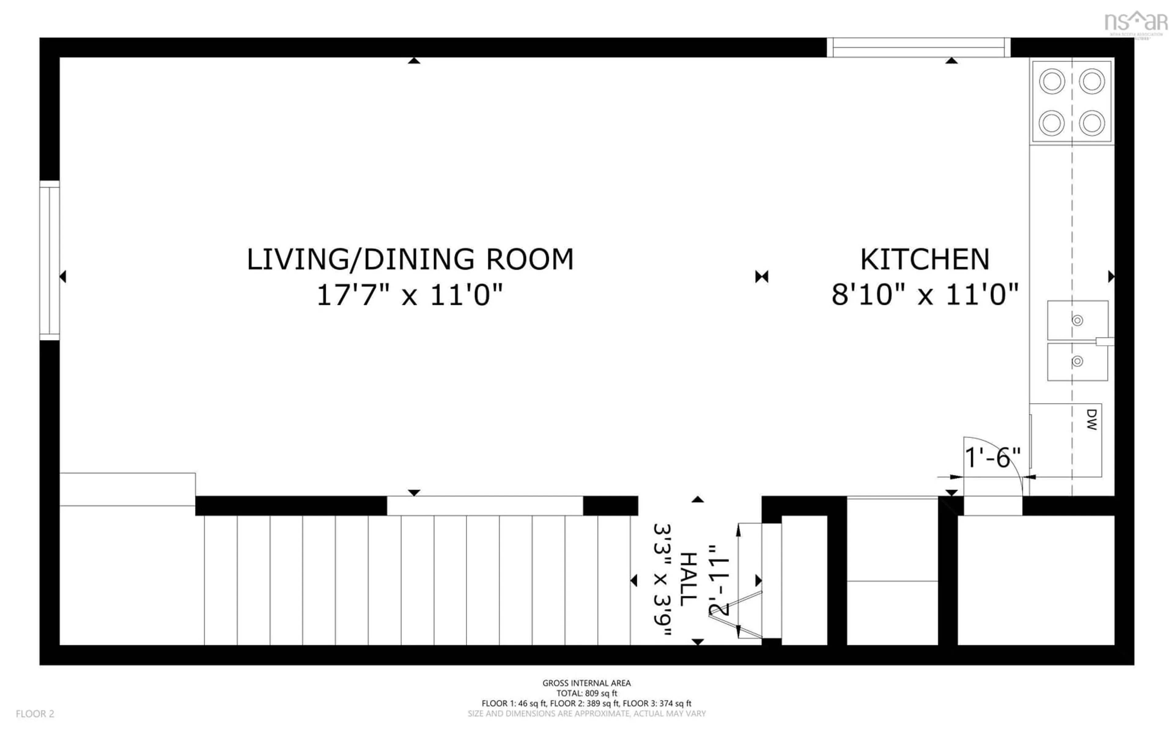 Floor plan for 2093 Creighton St #4, Halifax Nova Scotia B3K 3R5