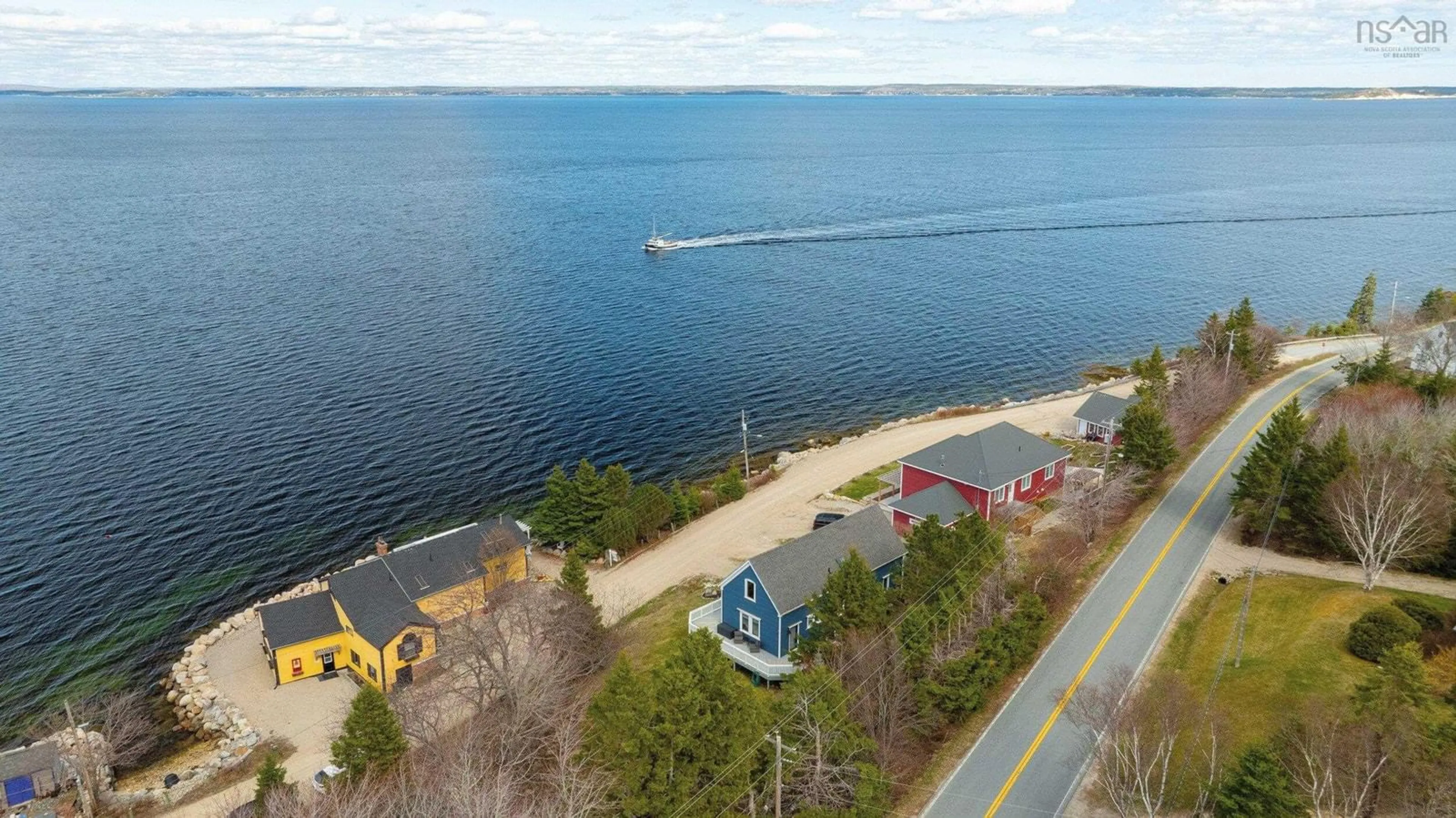 A pic from outside/outdoor area/front of a property/back of a property/a pic from drone, water/lake/river/ocean view for 500 Mill Cove Shore Rd, Mill Cove Nova Scotia B0J 1T0