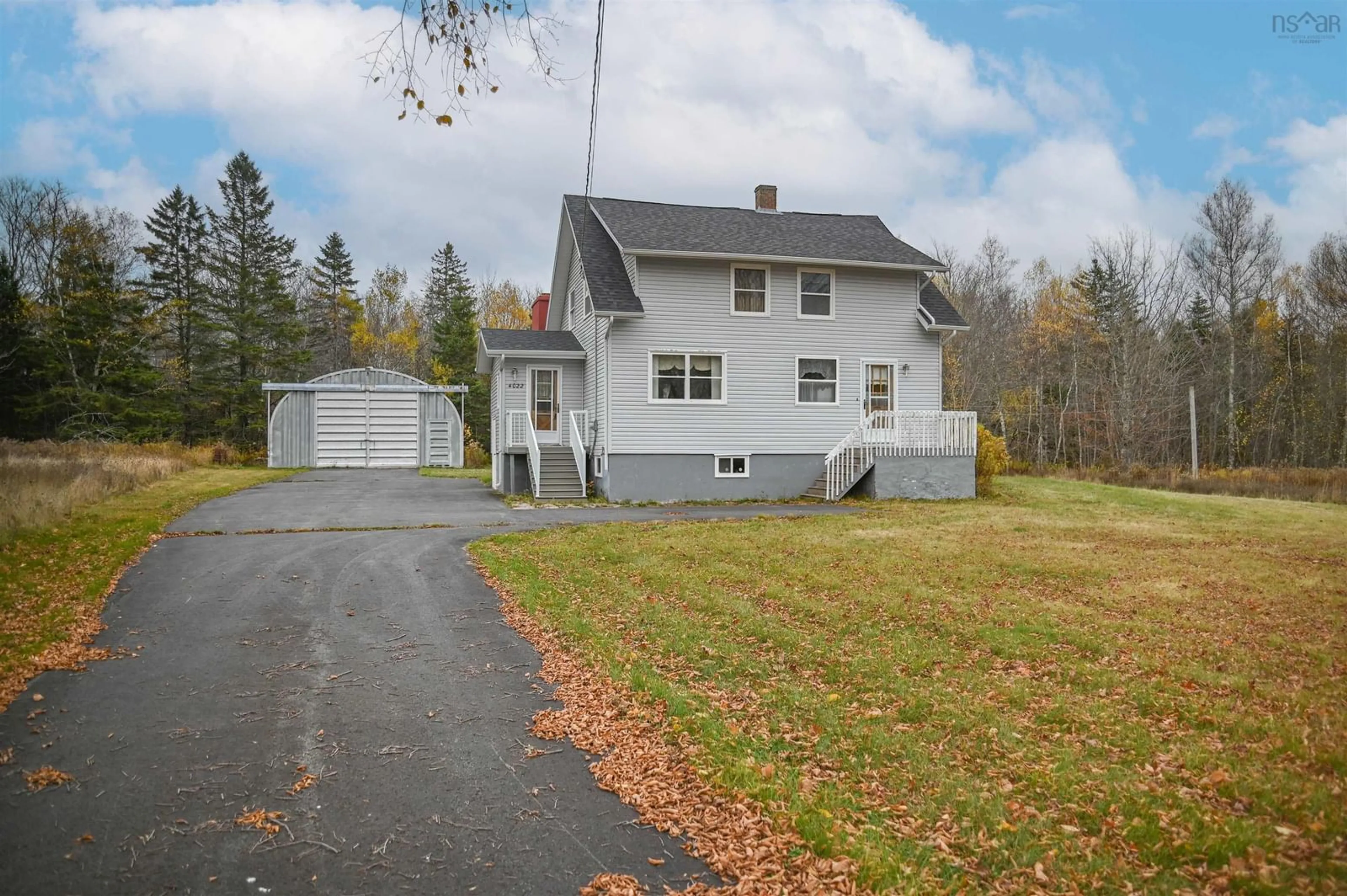 A pic from outside/outdoor area/front of a property/back of a property/a pic from drone, street for 4022 Aylesford Rd, Lake Paul Nova Scotia B0P 1C0