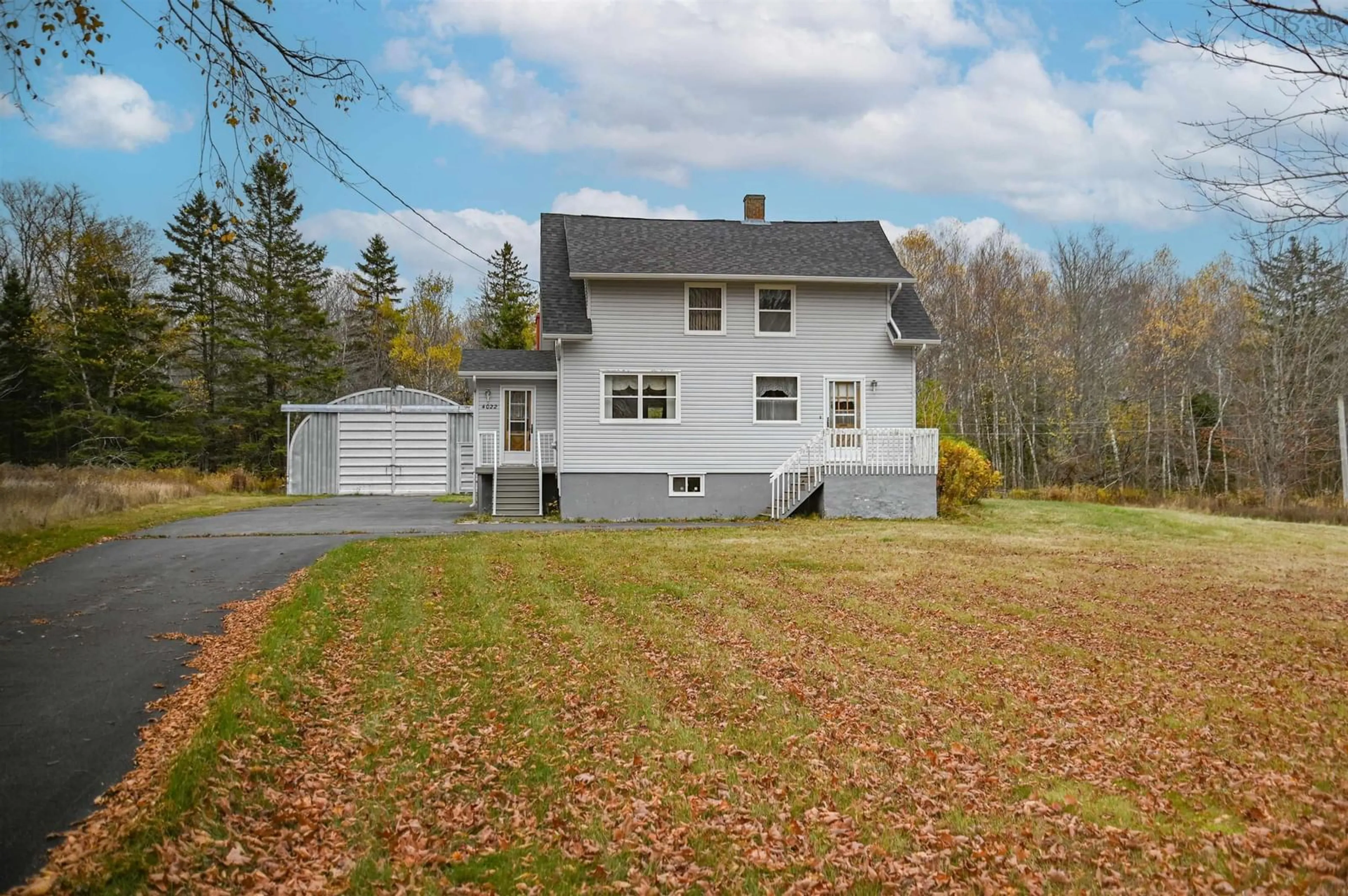 A pic from outside/outdoor area/front of a property/back of a property/a pic from drone, street for 4022 Aylesford Rd, Lake Paul Nova Scotia B0P 1C0