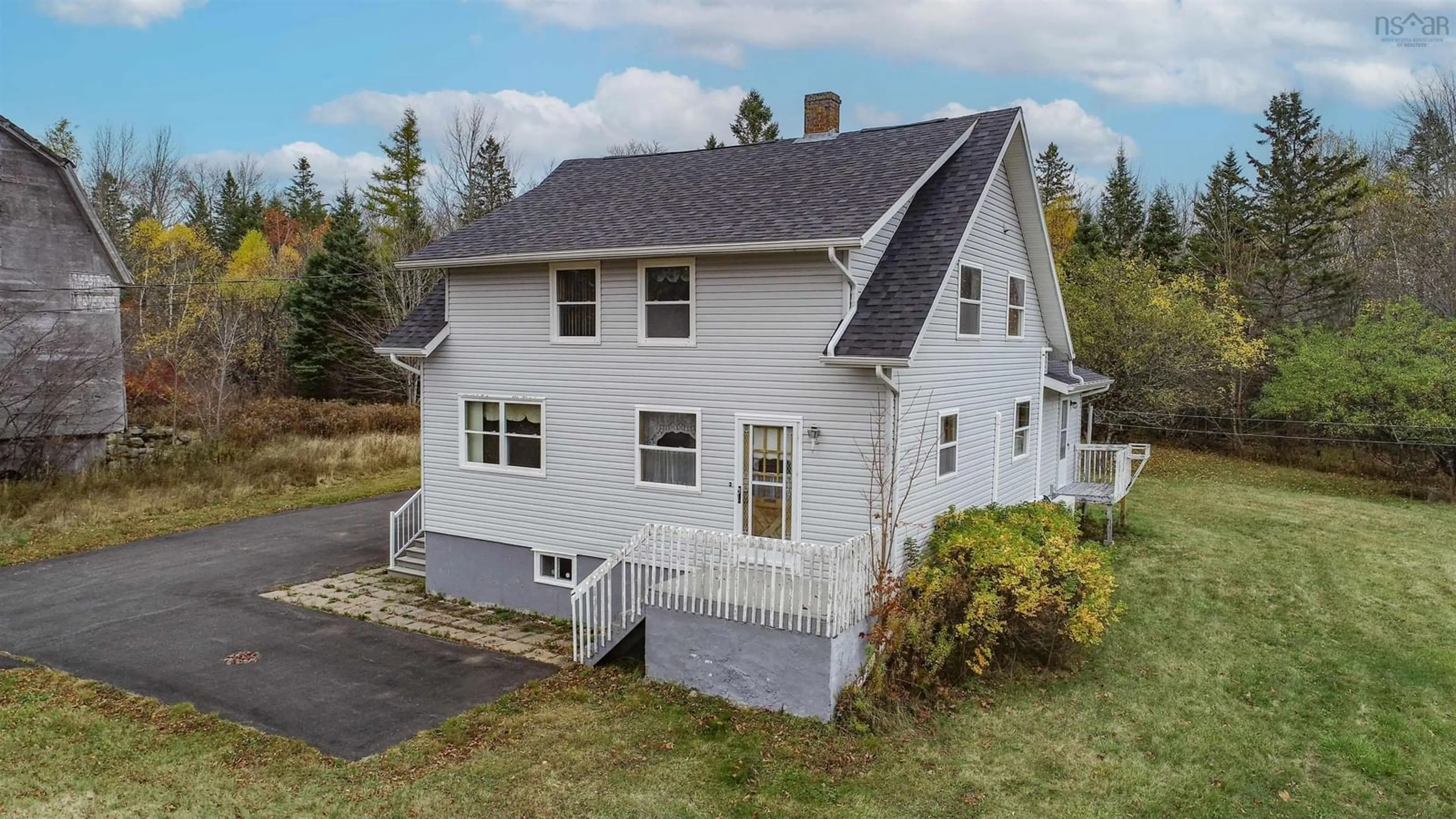 A pic from outside/outdoor area/front of a property/back of a property/a pic from drone, building for 4022 Aylesford Rd, Lake Paul Nova Scotia B0P 1C0