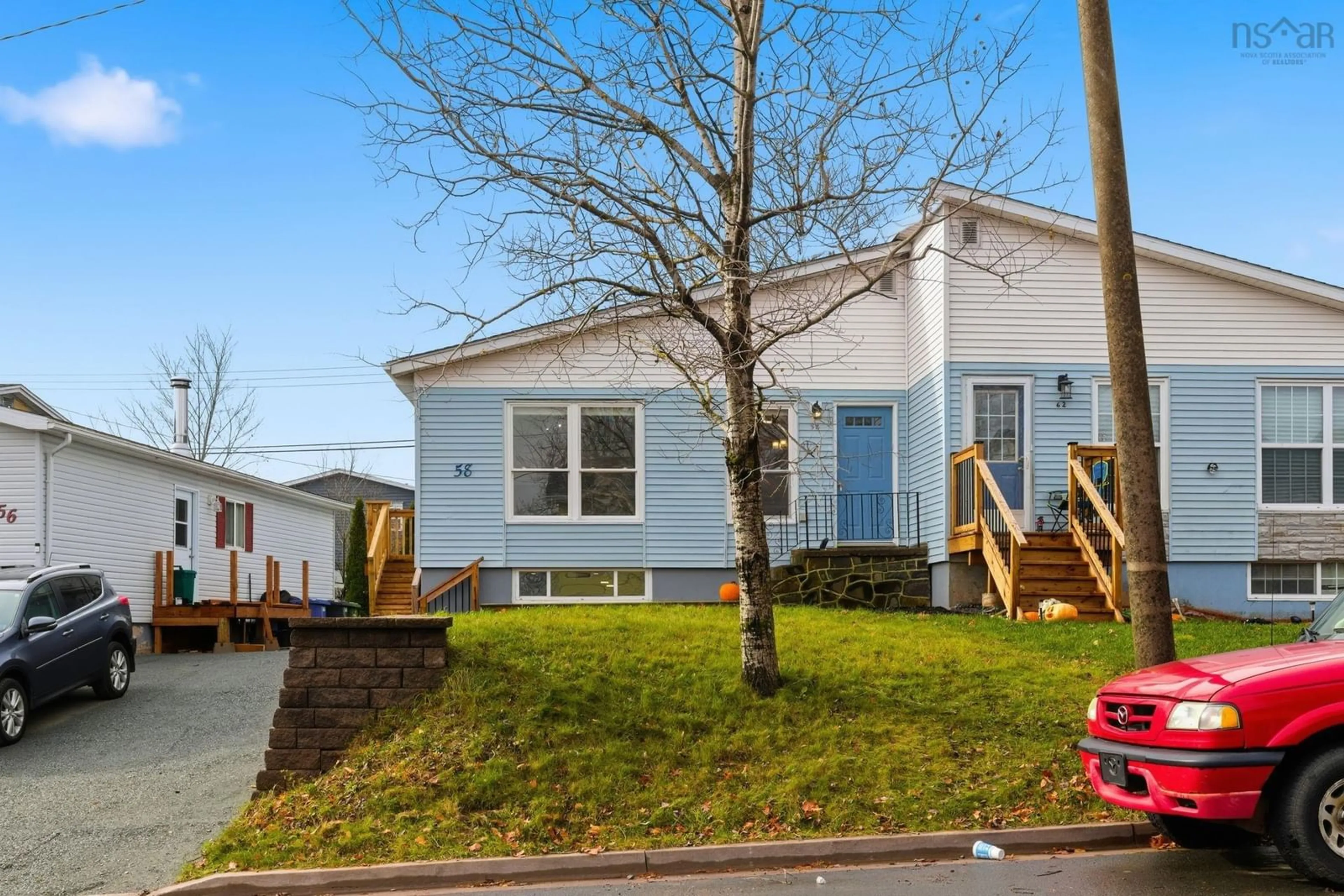 Home with vinyl exterior material, street for 58 Tillock Dr, Lower Sackville Nova Scotia B4C 1K7
