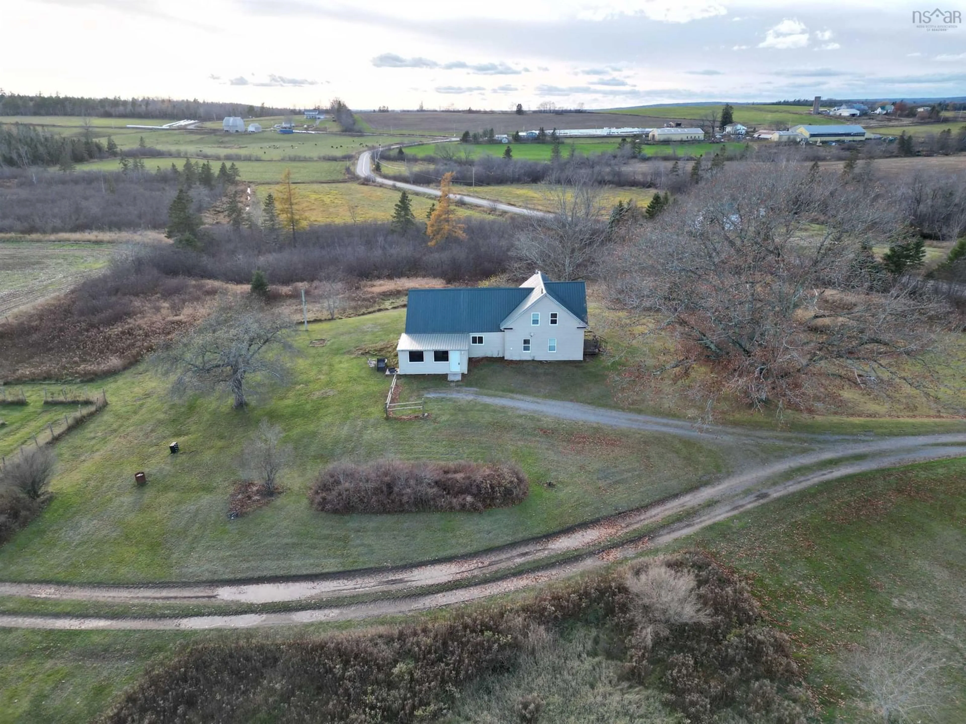 A pic from outside/outdoor area/front of a property/back of a property/a pic from drone, water/lake/river/ocean view for 836 Higginsville Rd, Brookvale Nova Scotia B0N 1X0