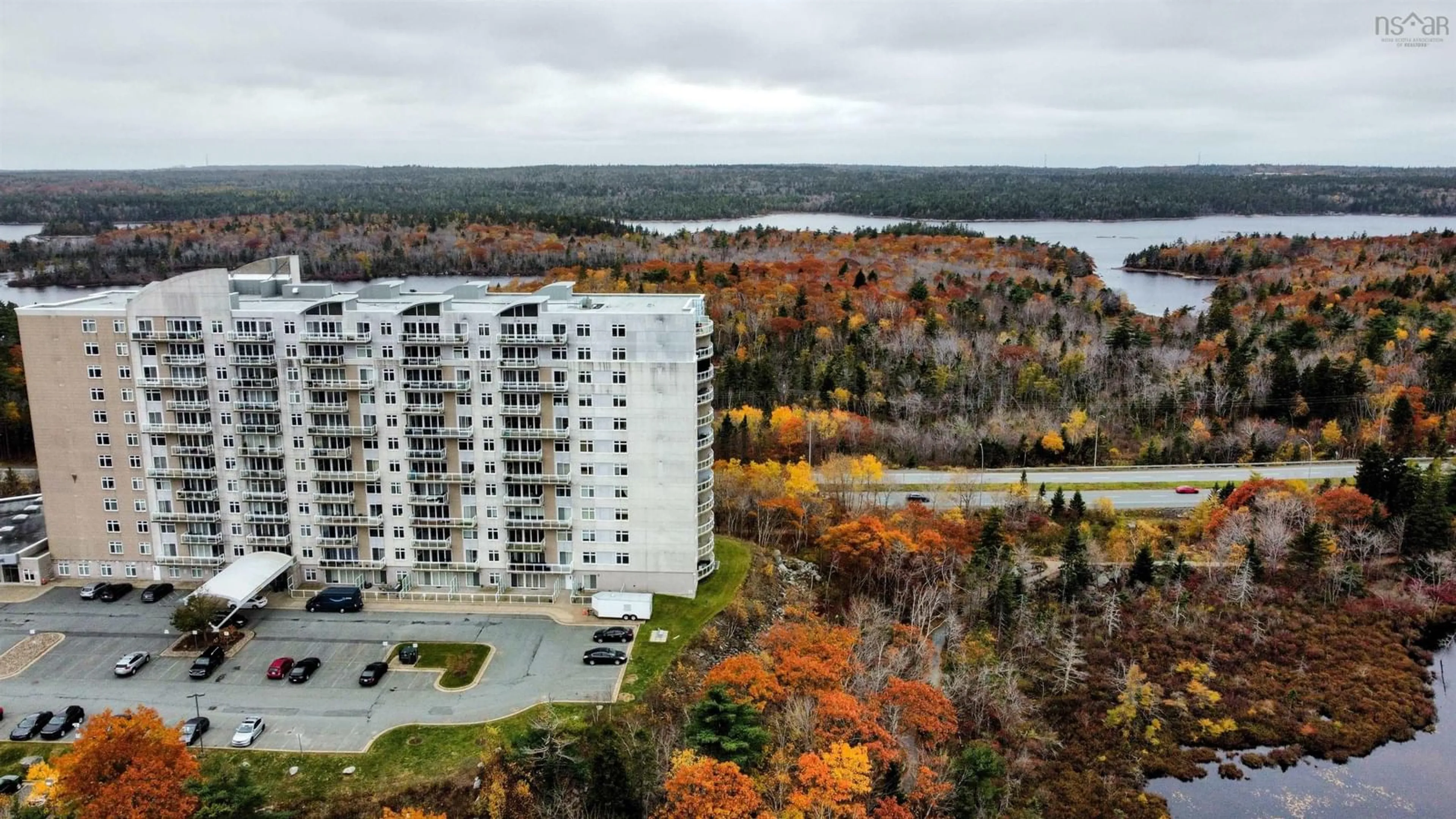 A pic from outside/outdoor area/front of a property/back of a property/a pic from drone, water/lake/river/ocean view for 60 Walter Havill Dr #812, Halifax Nova Scotia B3N 0A9