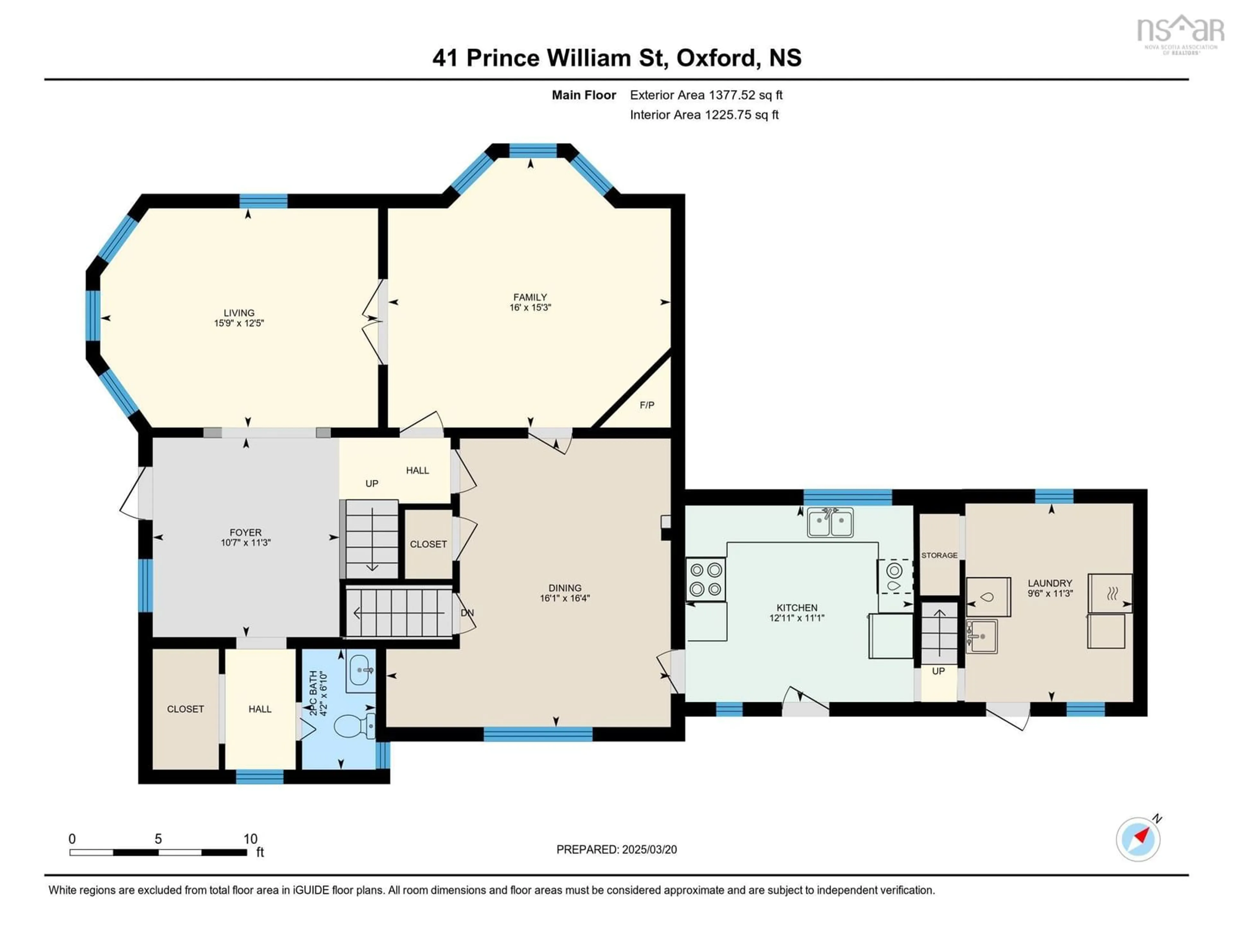 Floor plan for 41 Prince William St, Oxford Nova Scotia B0M 1P0