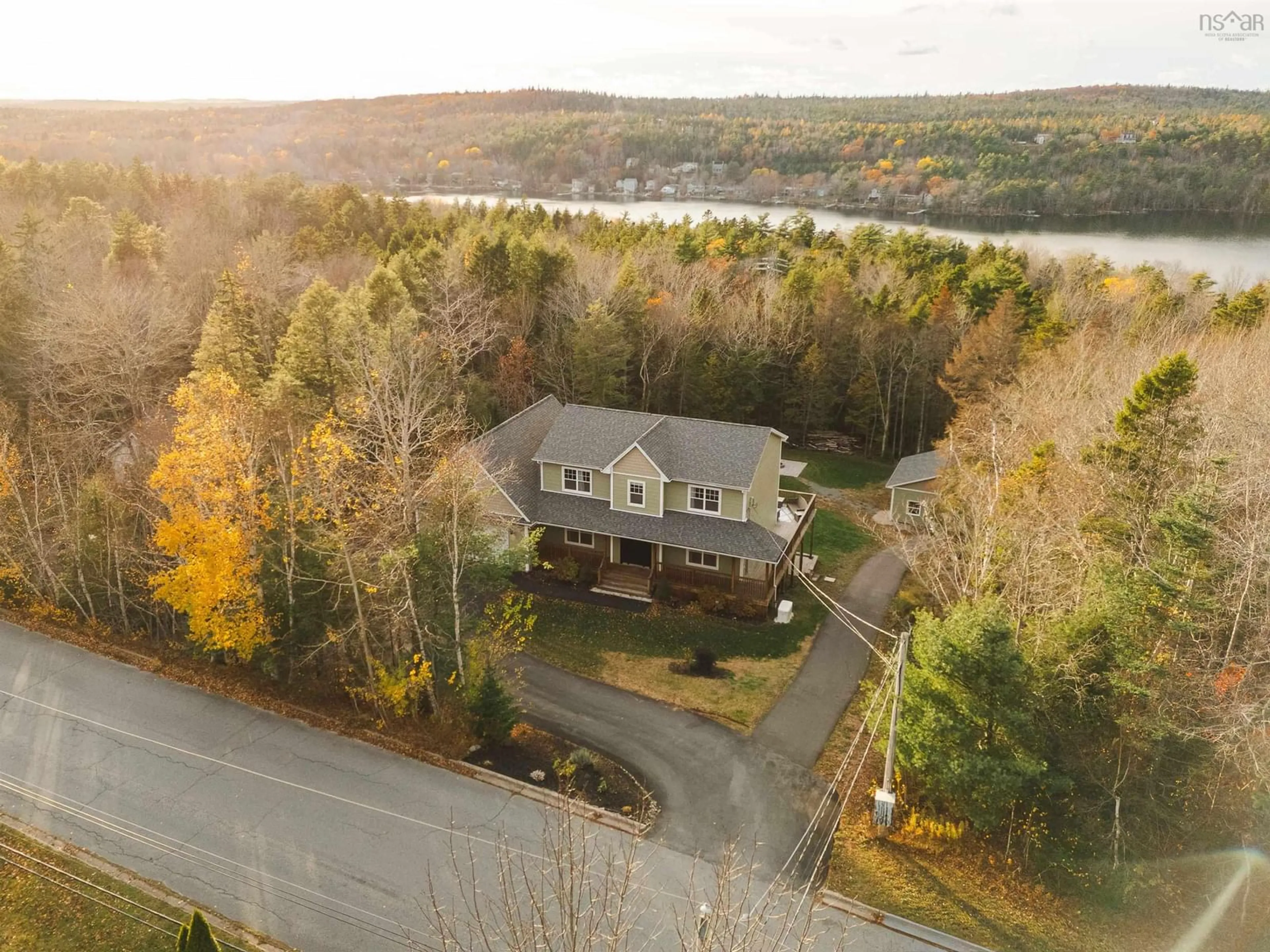 A pic from outside/outdoor area/front of a property/back of a property/a pic from drone, water/lake/river/ocean view for 46 Karen Ave, Fall River Nova Scotia B2T 1H7