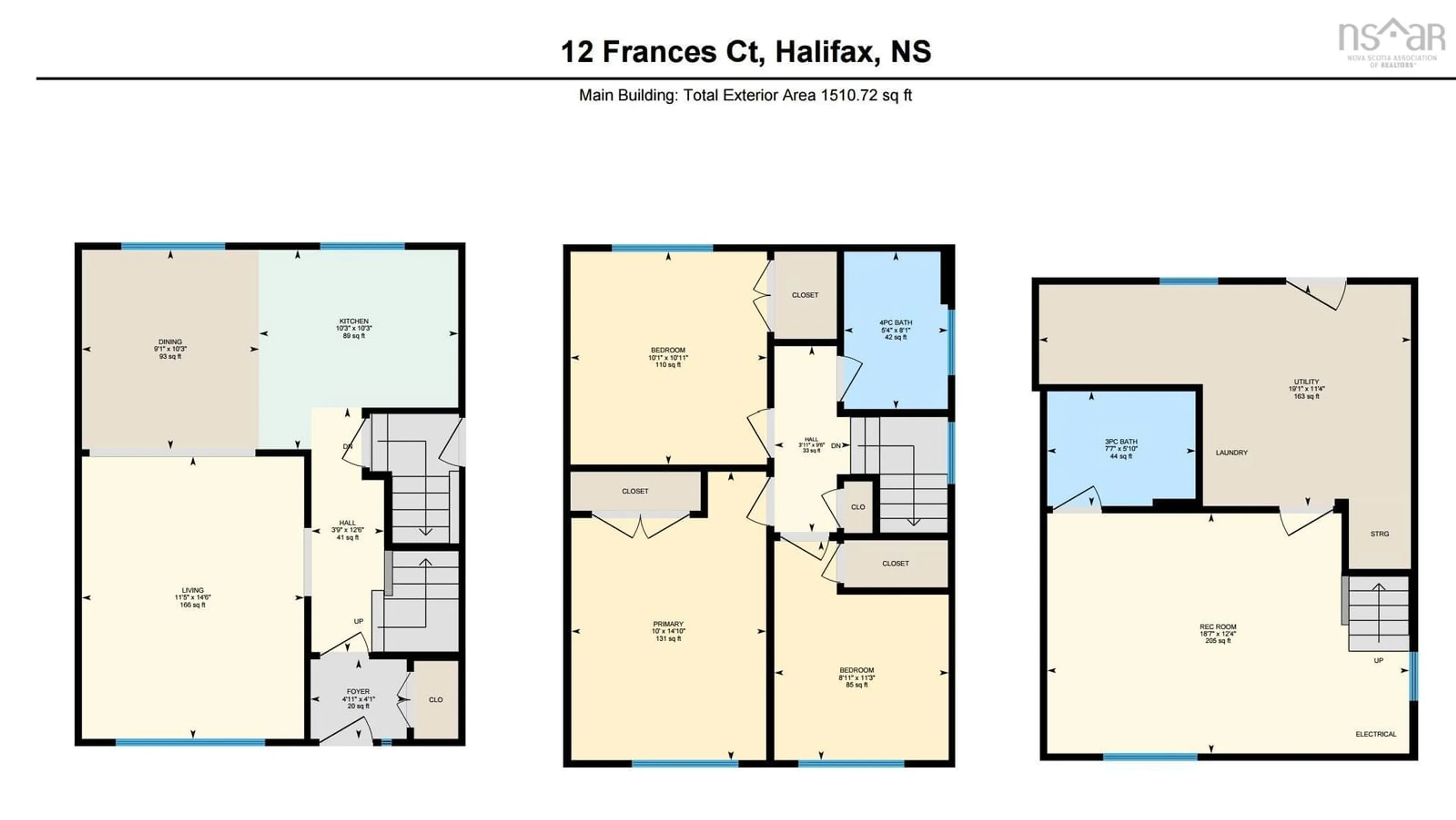 Floor plan for 12 Frances Court, Halifax Nova Scotia B3R 2A3