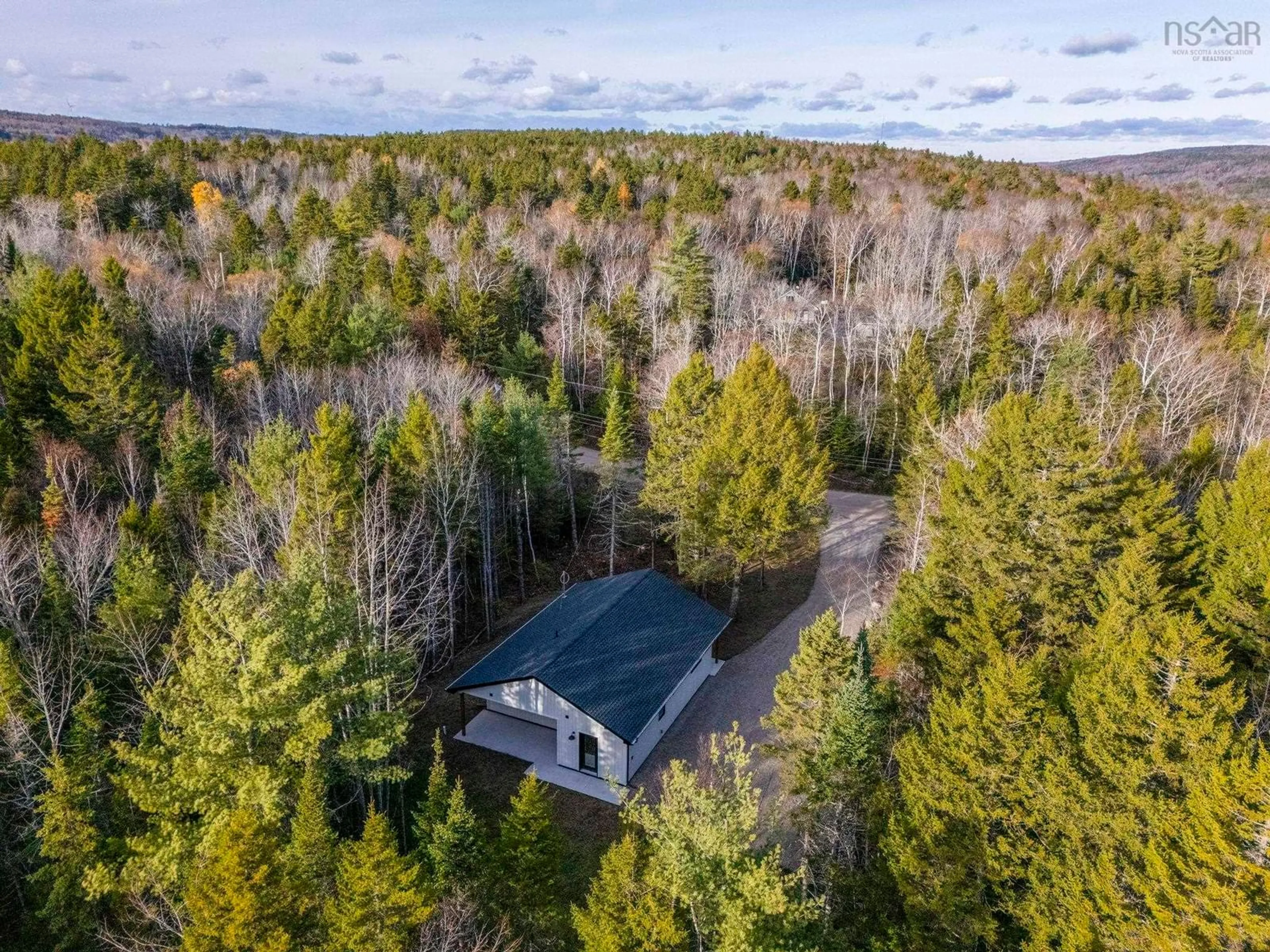A pic from outside/outdoor area/front of a property/back of a property/a pic from drone, forest/trees view for 43 Summit Ridge Rd, Vaughan Nova Scotia B0N 2T0