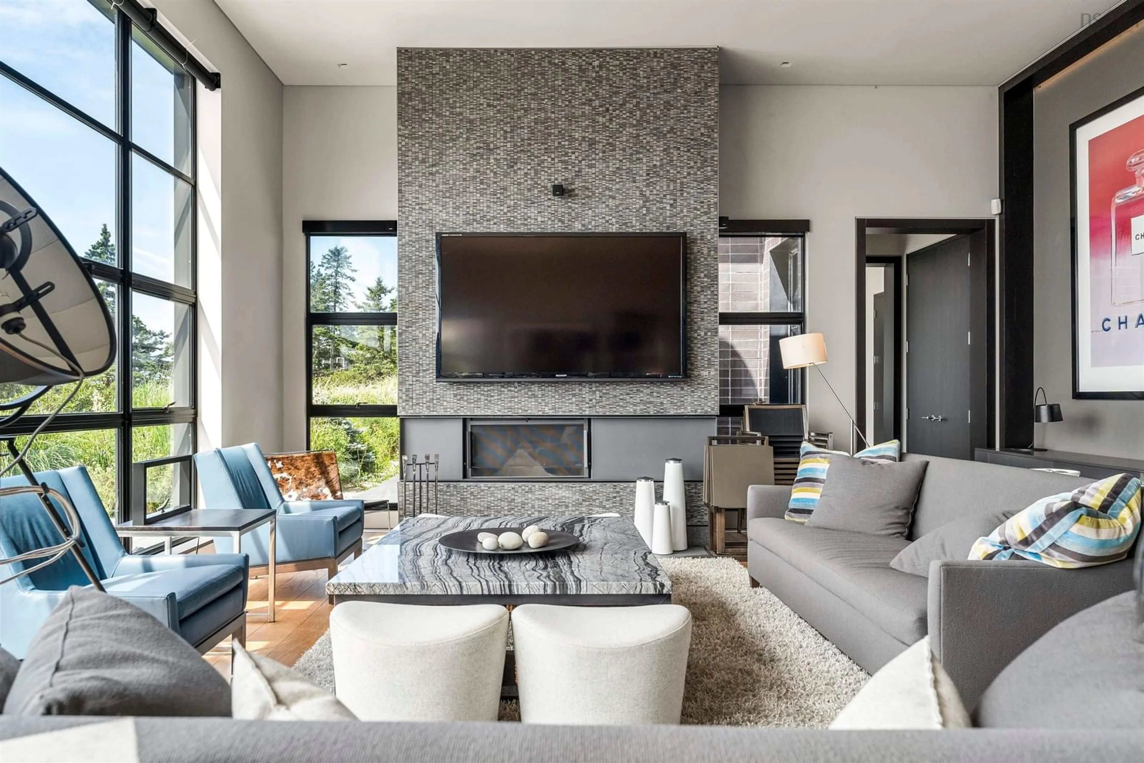 Living room with furniture, unknown for 6999 Highway 3, Hunts Point Nova Scotia B0T 1G0