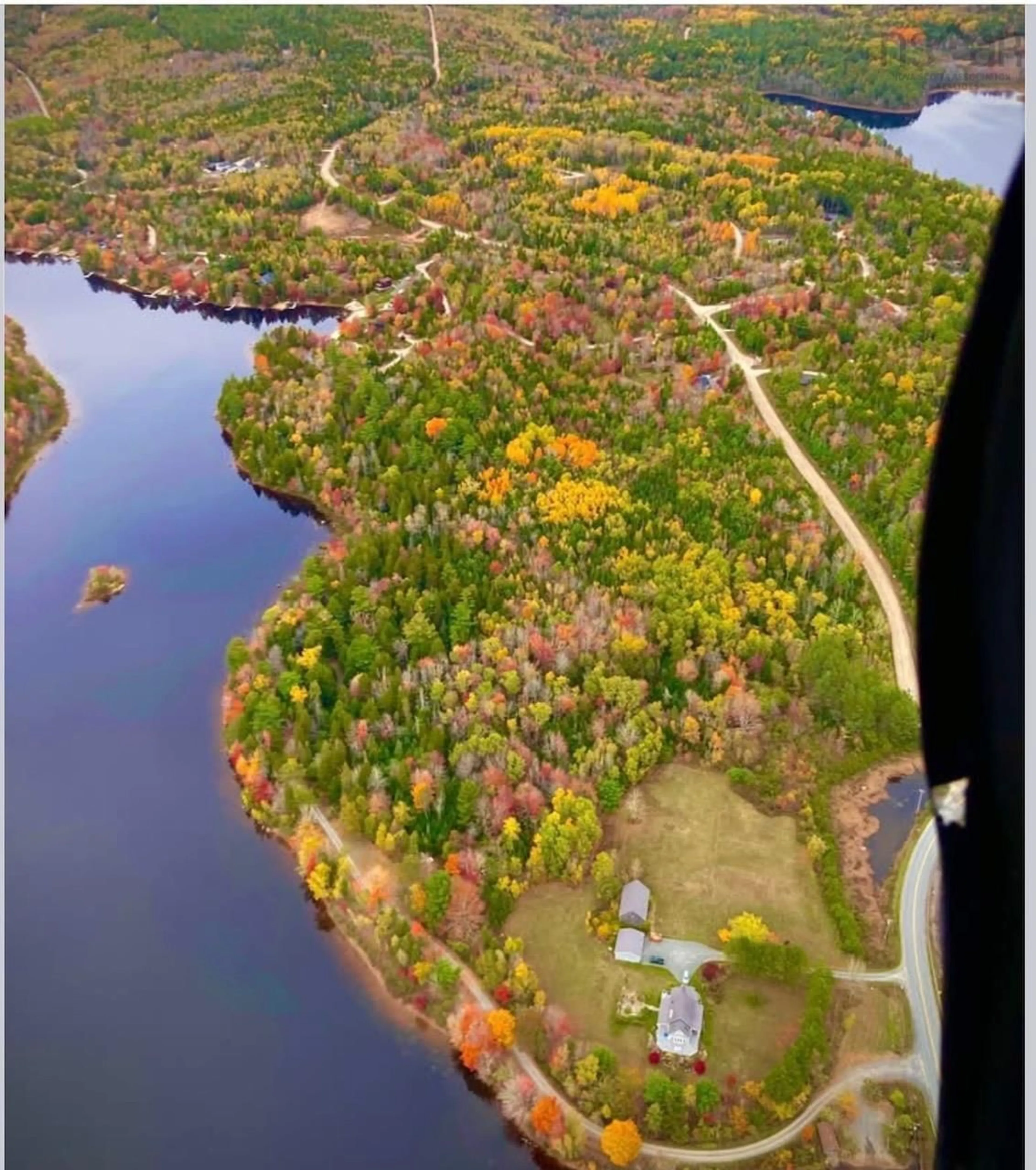 A pic from outside/outdoor area/front of a property/back of a property/a pic from drone, water/lake/river/ocean view for 1563 New Ross Rd, Vaughan Nova Scotia B0N 2T0