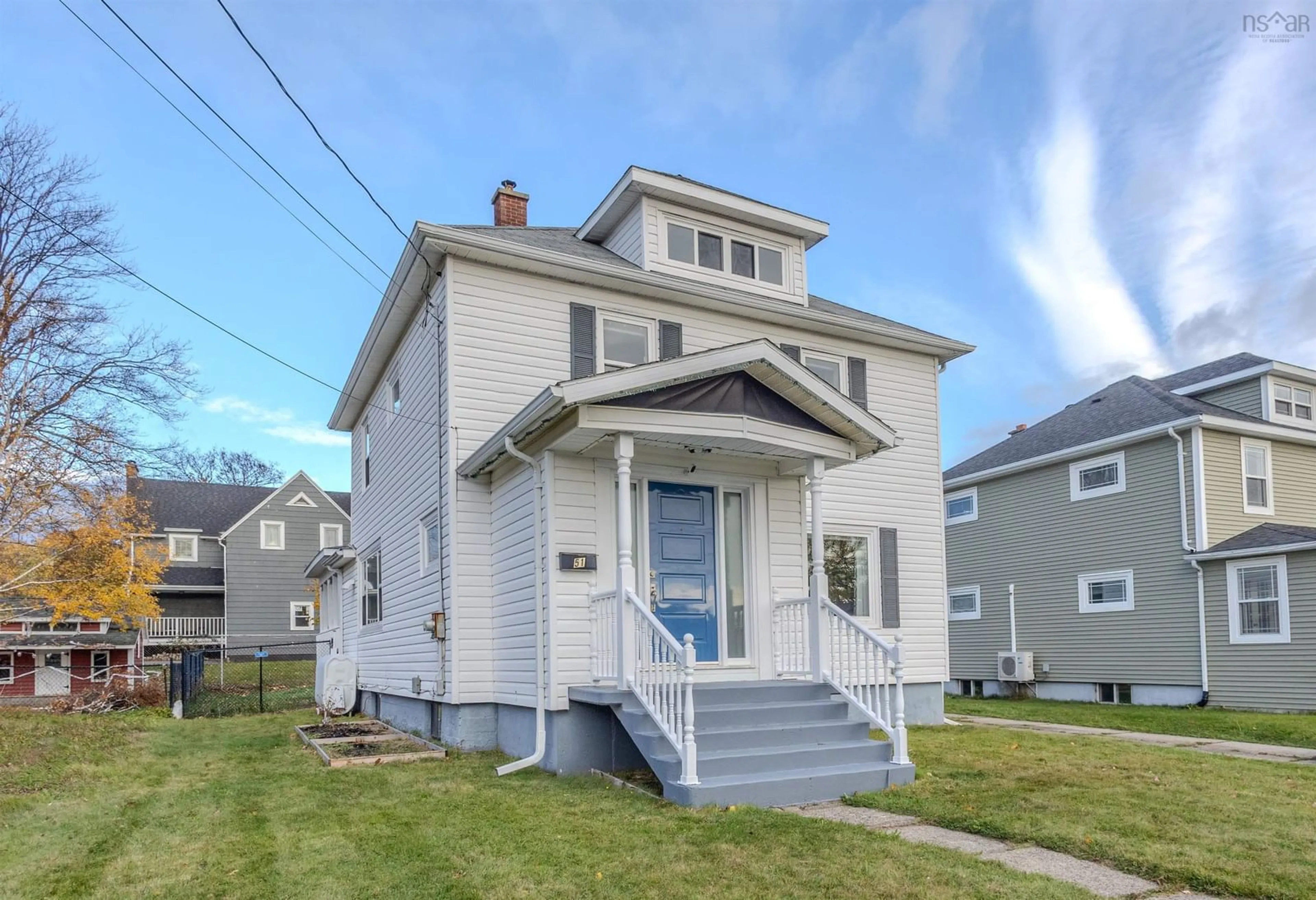 Home with vinyl exterior material, street for 51 Catherine St, Glace Bay Nova Scotia B1A 2J8
