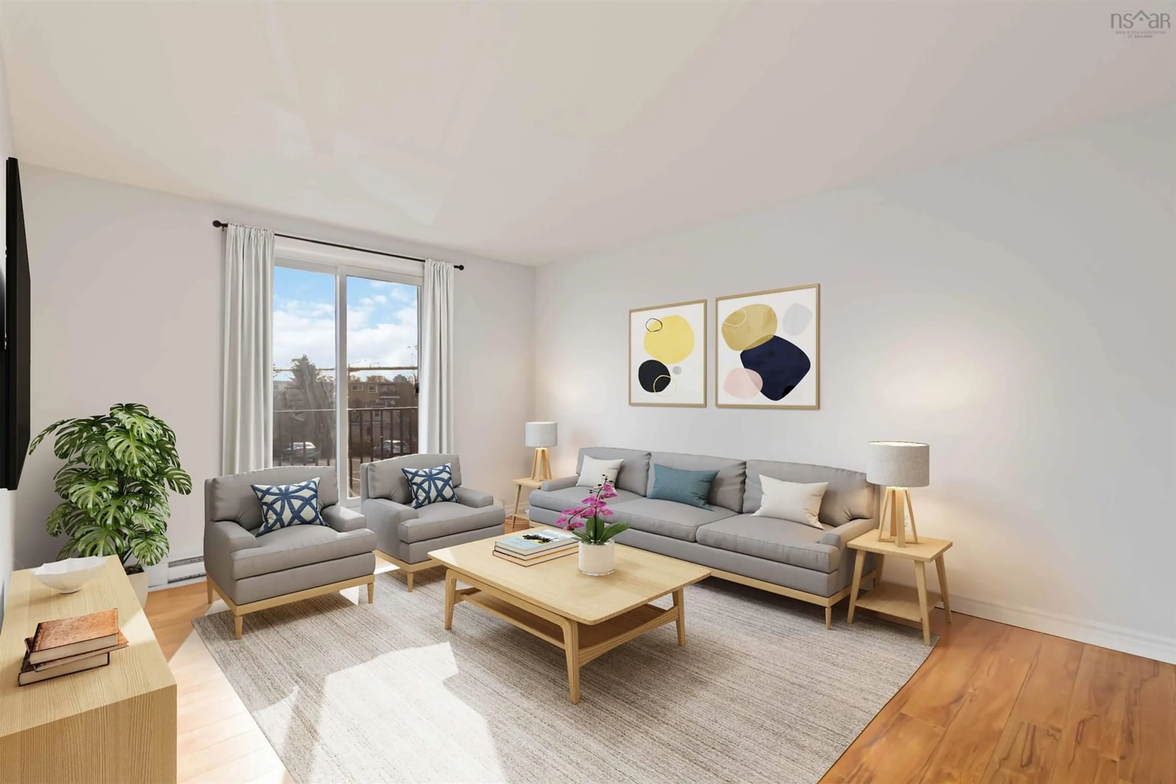 Living room with furniture, unknown for 7 Jamieson St #111, Dartmouth Nova Scotia B3A 4L2