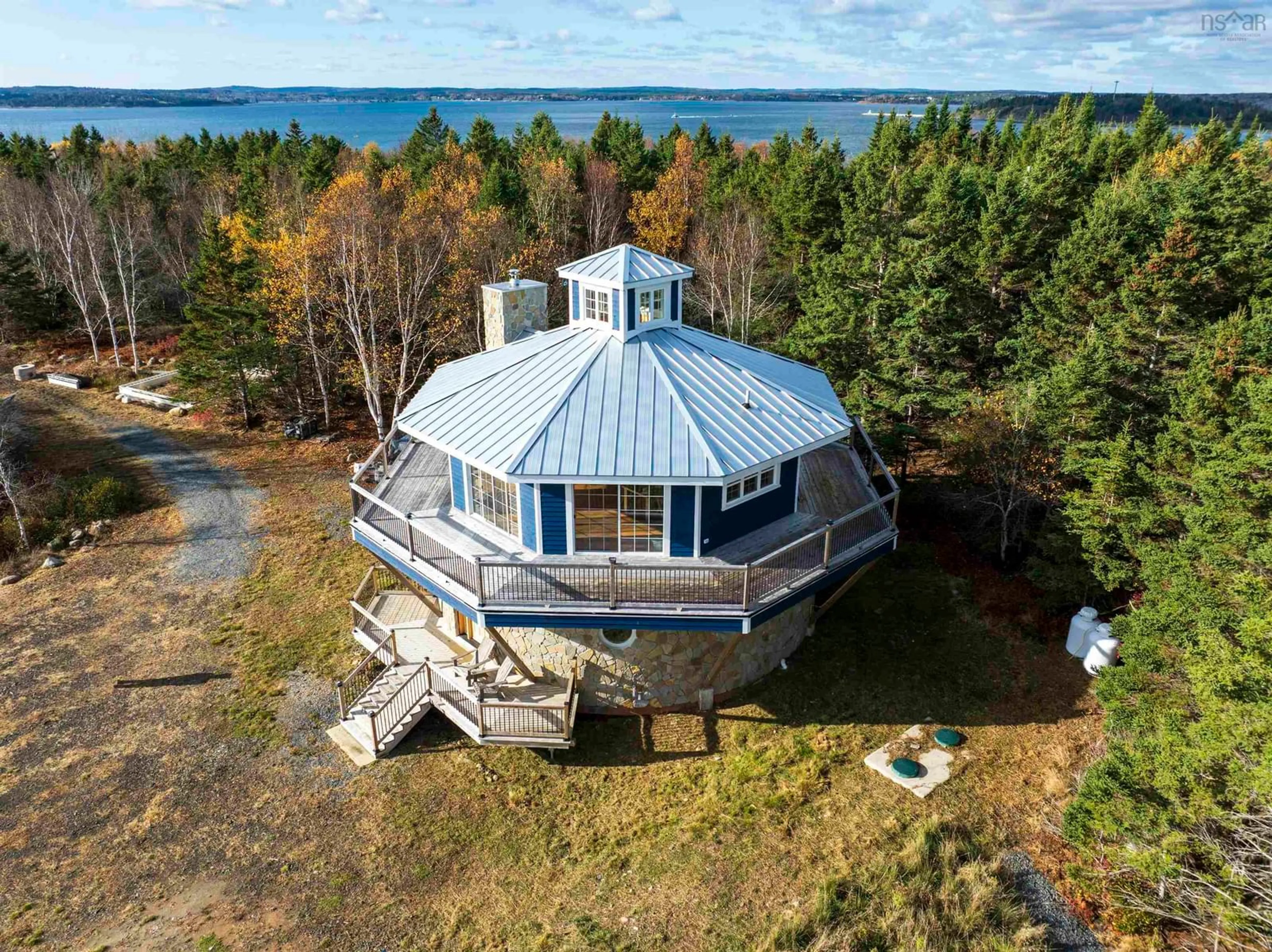 A pic from outside/outdoor area/front of a property/back of a property/a pic from drone, water/lake/river/ocean view for 93 Rye Hill Rd, Garden Lots Nova Scotia B0J 2C0