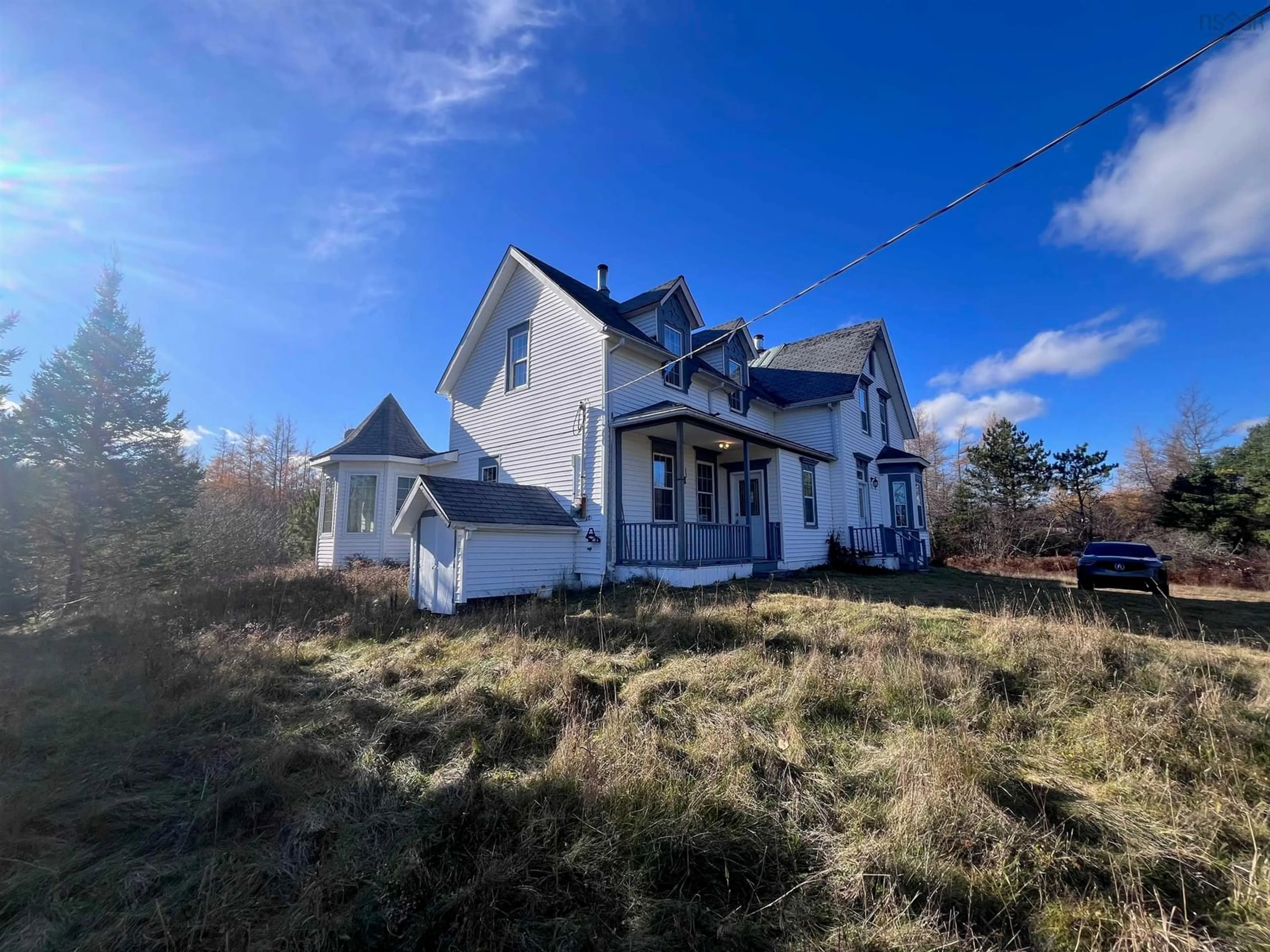 A pic from outside/outdoor area/front of a property/back of a property/a pic from drone, building for 203 West Side Road, East River St. Marys Nova Scotia B2H 5C8