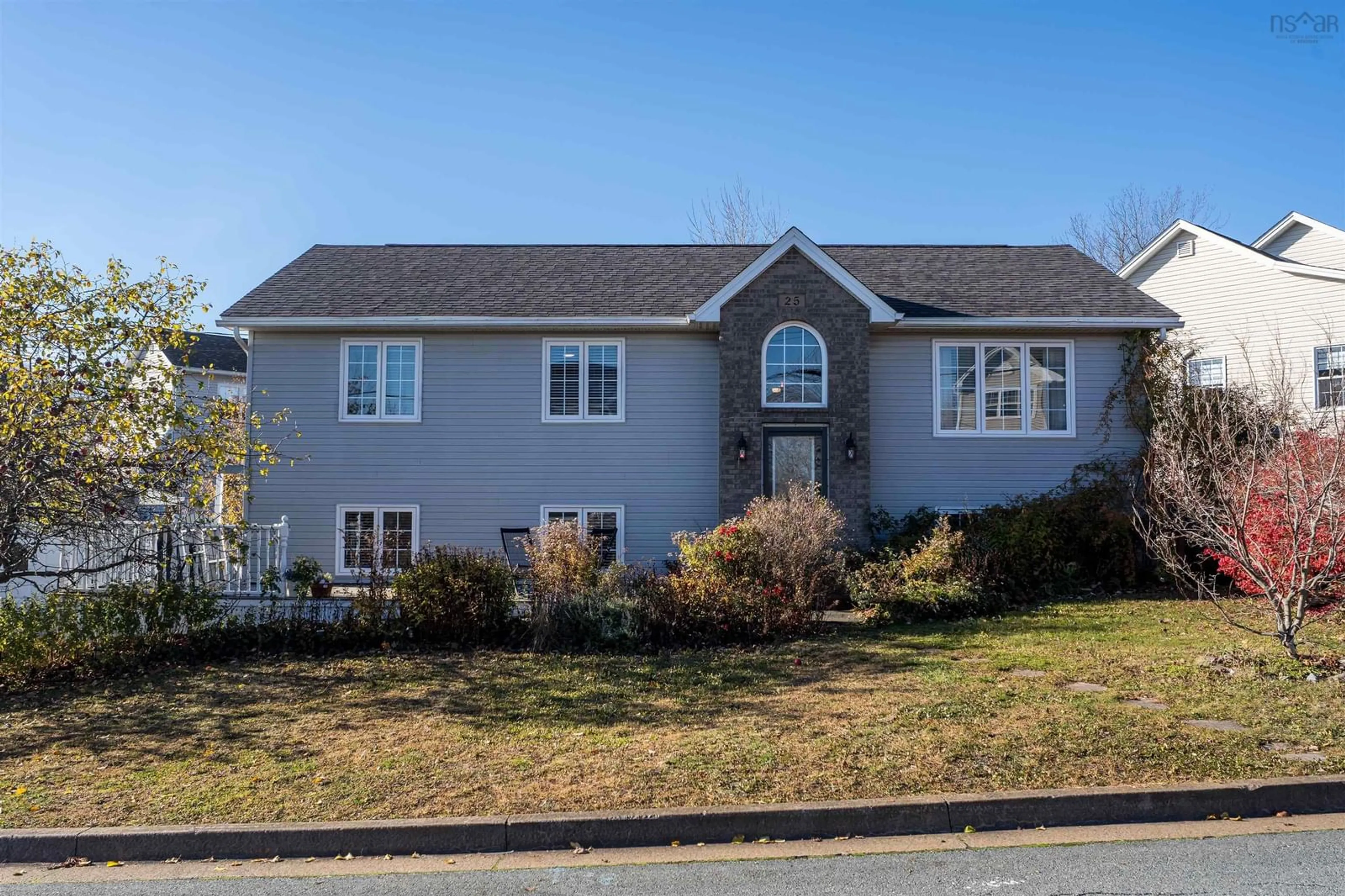 Home with vinyl exterior material, street for 25 Lochiel Cir, Dartmouth Nova Scotia B2W 6H1