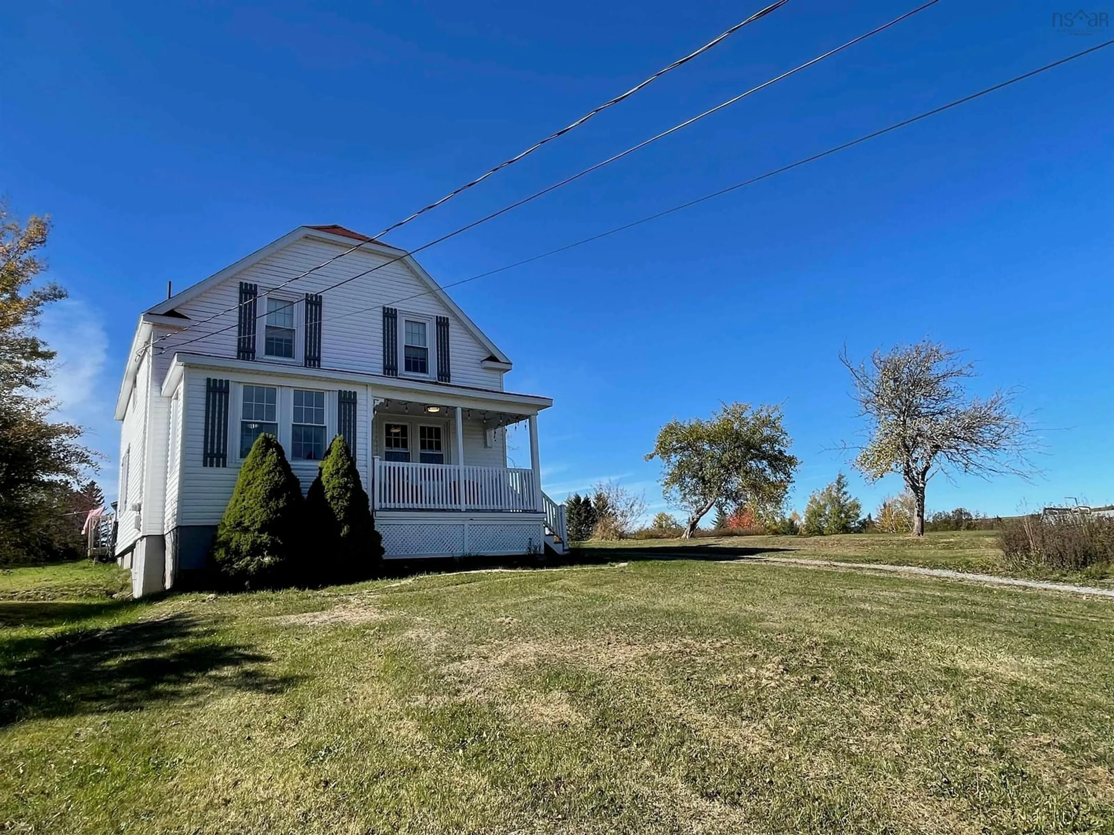A pic from outside/outdoor area/front of a property/back of a property/a pic from drone, unknown for 412 Meadows Road, Sydney Forks Nova Scotia B1L 1A8