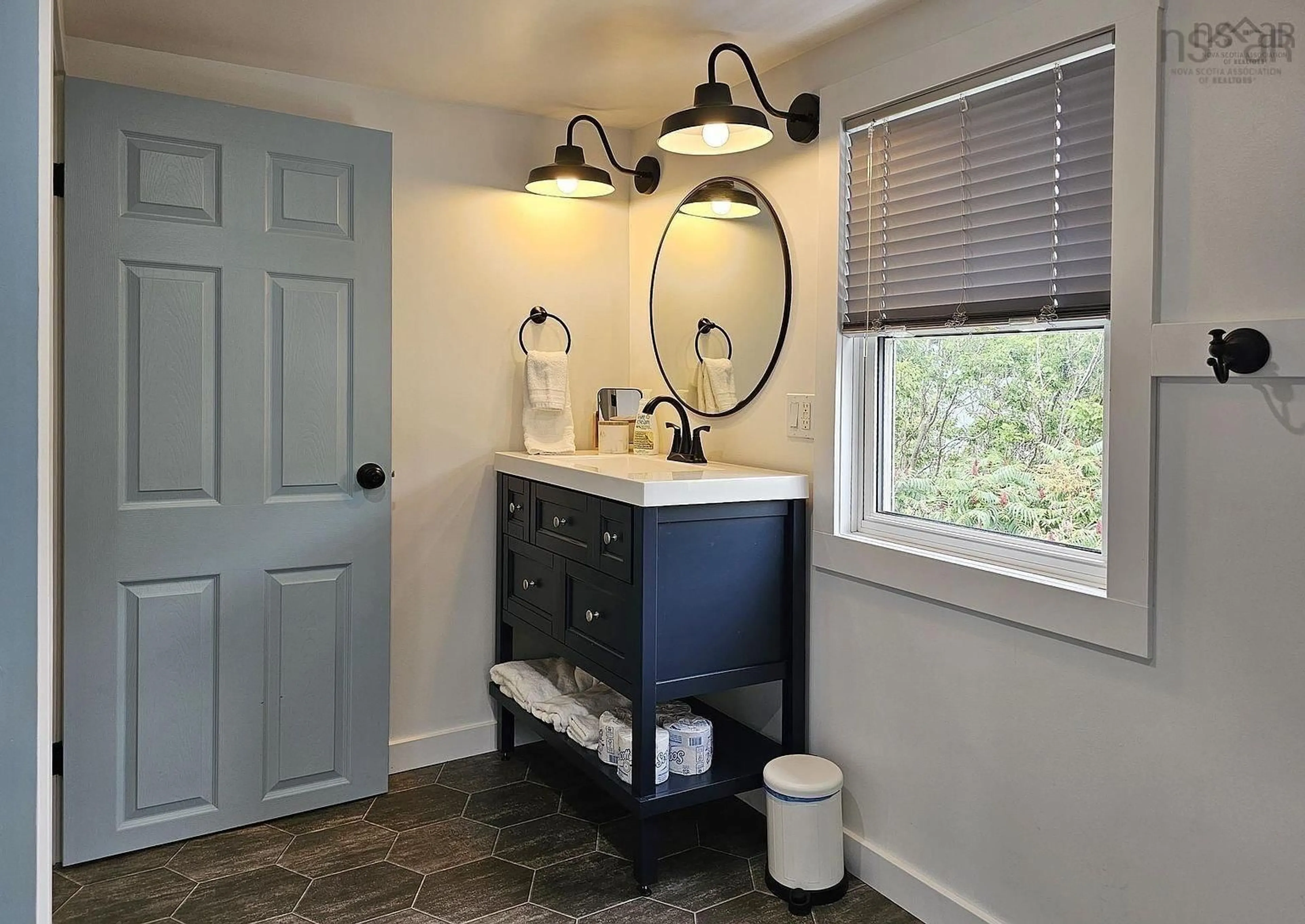 Contemporary bathroom, ceramic/tile floor for 6911 Shore Rd West Rd, Phinneys Cove Nova Scotia B0S 1L0