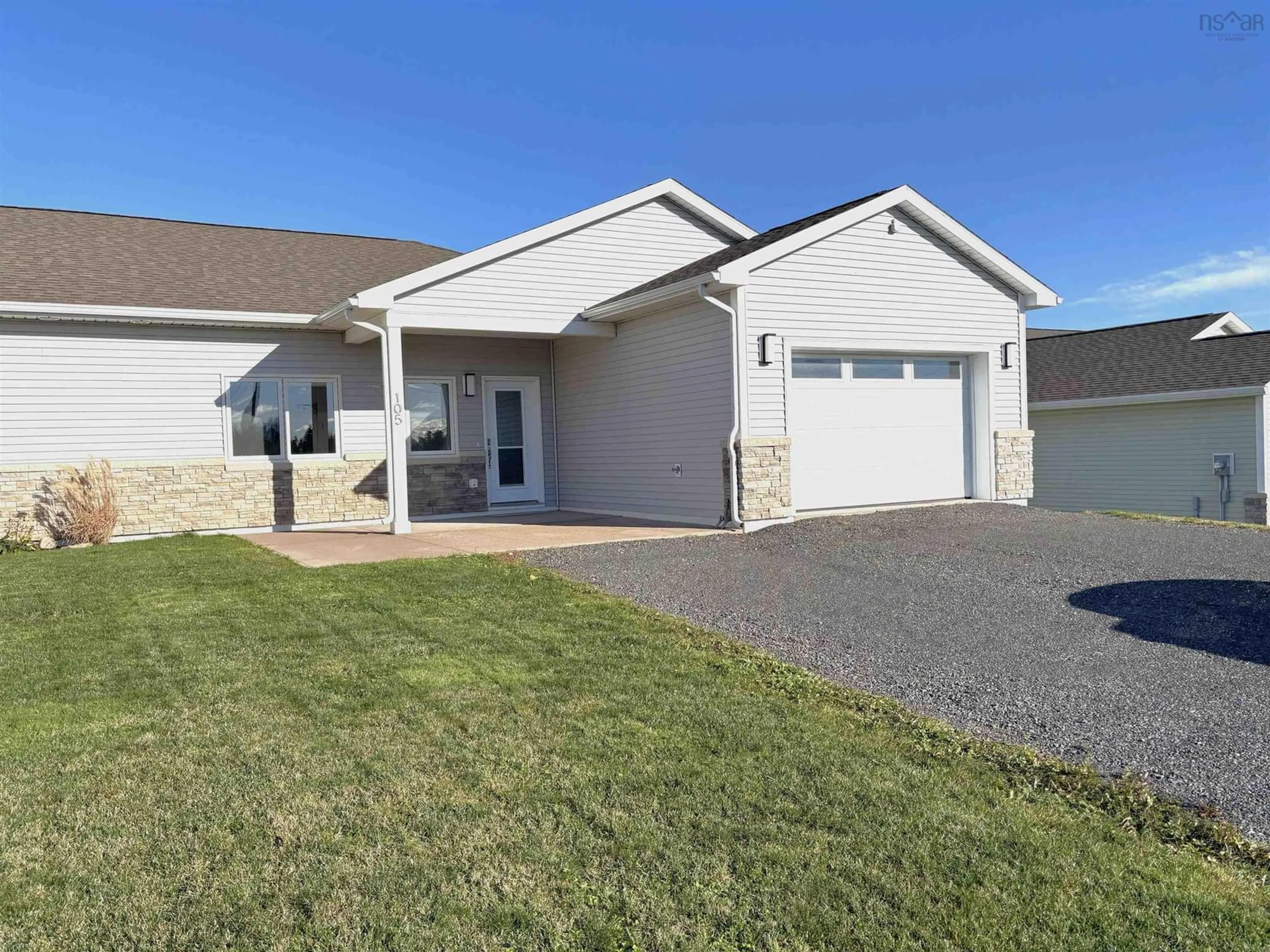 Home with vinyl exterior material, street for 105 Harbour Crossing Dr, Pictou Nova Scotia B0K 1H0