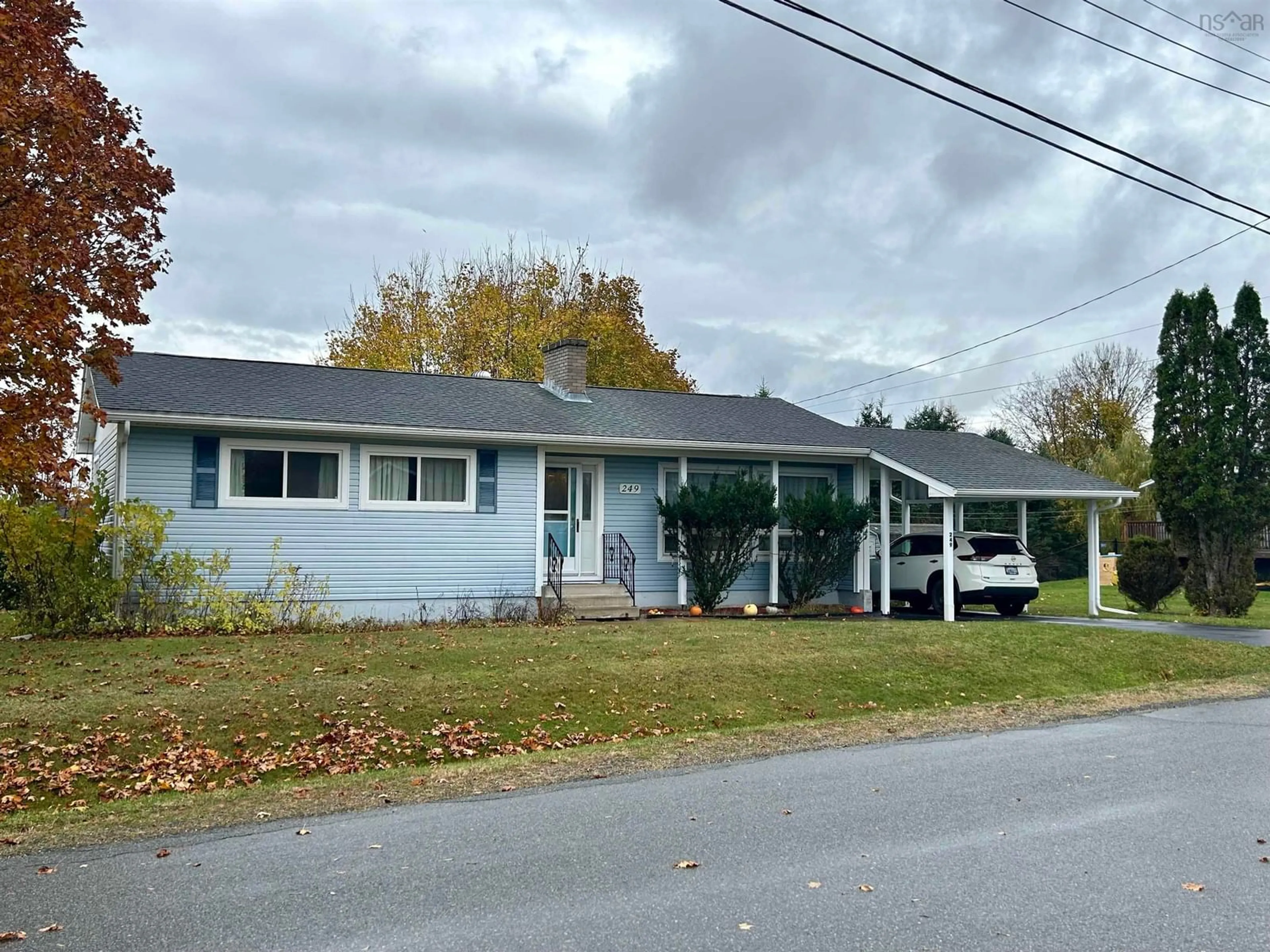 Home with vinyl exterior material, street for 249 Poplar St, Pictou Nova Scotia B0K 1H0