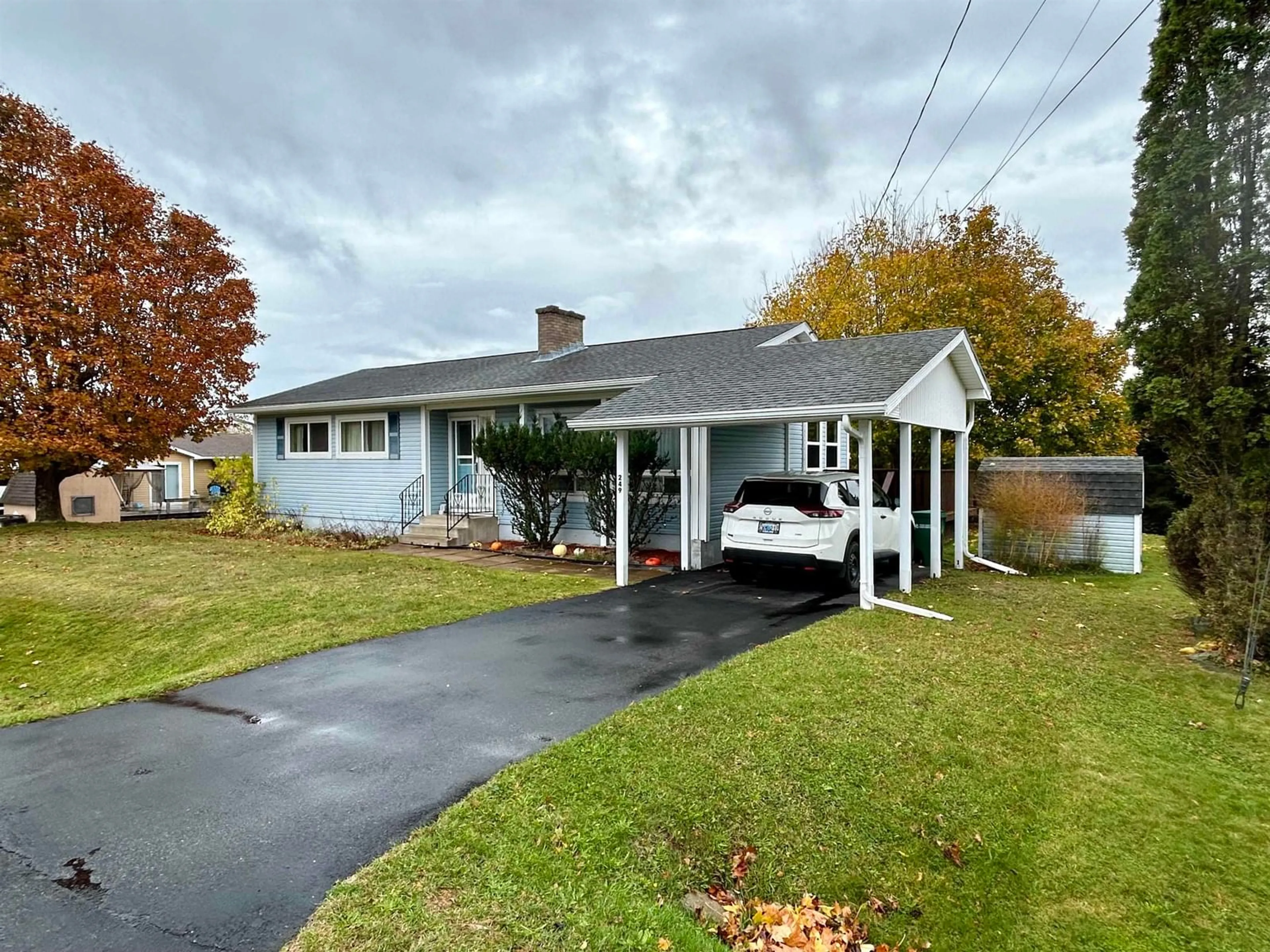 Home with vinyl exterior material, street for 249 Poplar St, Pictou Nova Scotia B0K 1H0